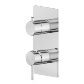 Single lever concealed mixer with 2 ways out mechanical diverter. External part. 1/2” connections - finish Chrome