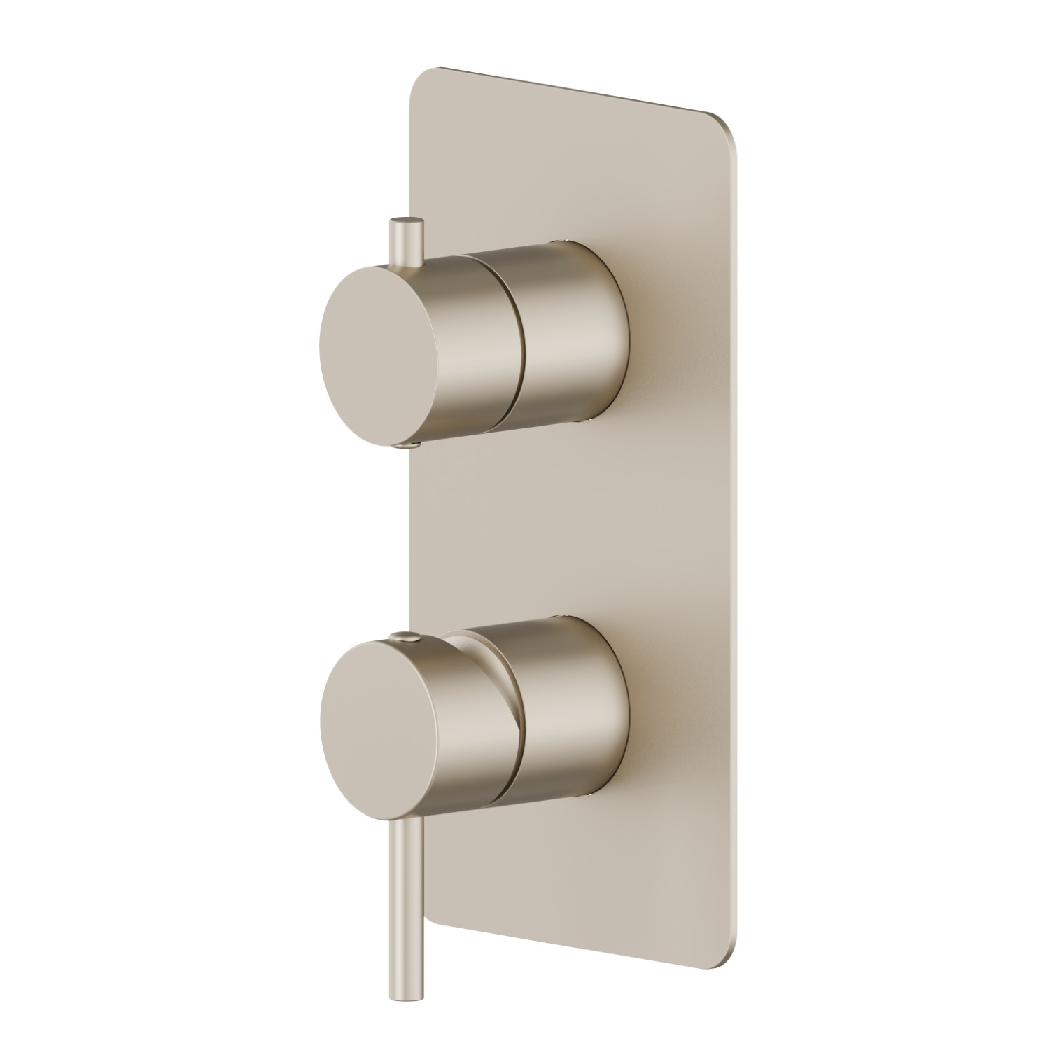 Single lever concealed mixer with 2 ways out mechanical diverter. External part. 1/2” connections - finish Gold Satin