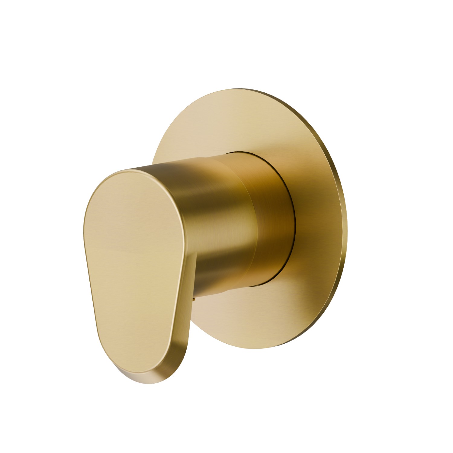 Miscelatore termostatico ad incasso, da abbinare a rubinetto d’arresto. Ø70. Parte esterna - finitura PVD Brushed Gold