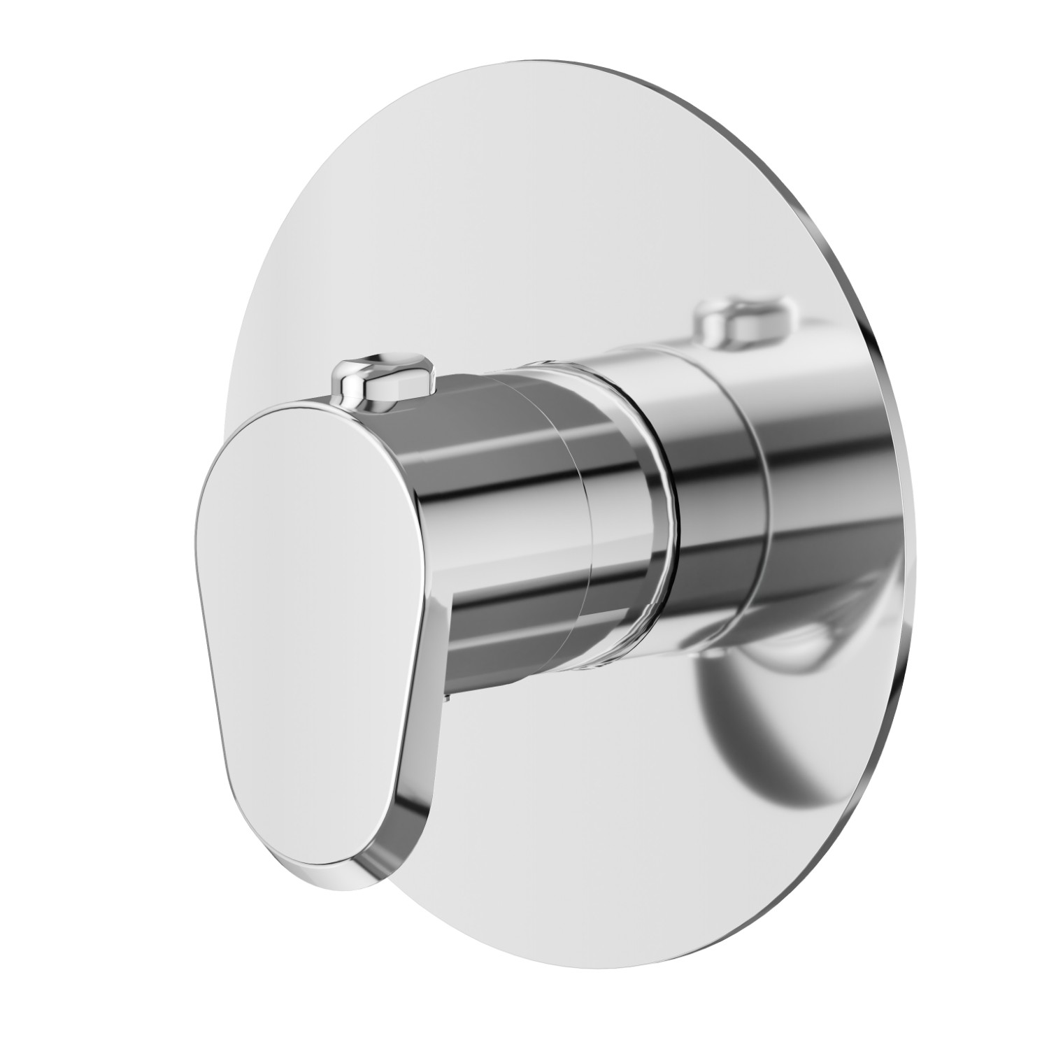 Thermostatic concealed mixer, to combine with a stop valve. External part - finish Chrome