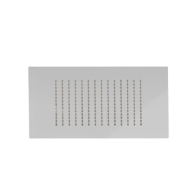 Steel squared concealed head shower with raining jet.
400x400 mm - finish Chrome