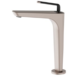 Single lever basin mixer, high version, for above counter basin - finish Copper Glossy