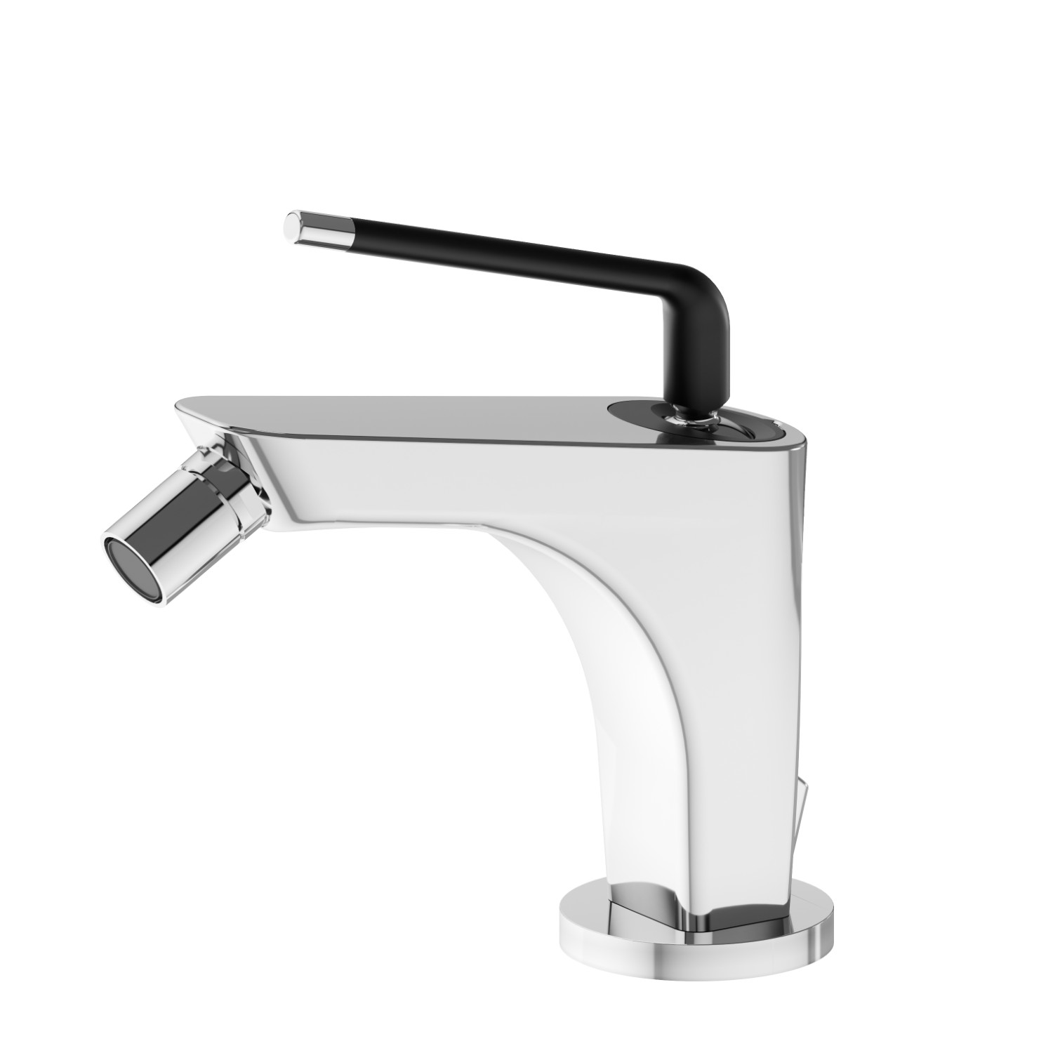 Single lever bidet mixer - finish Chrome - Matt Black