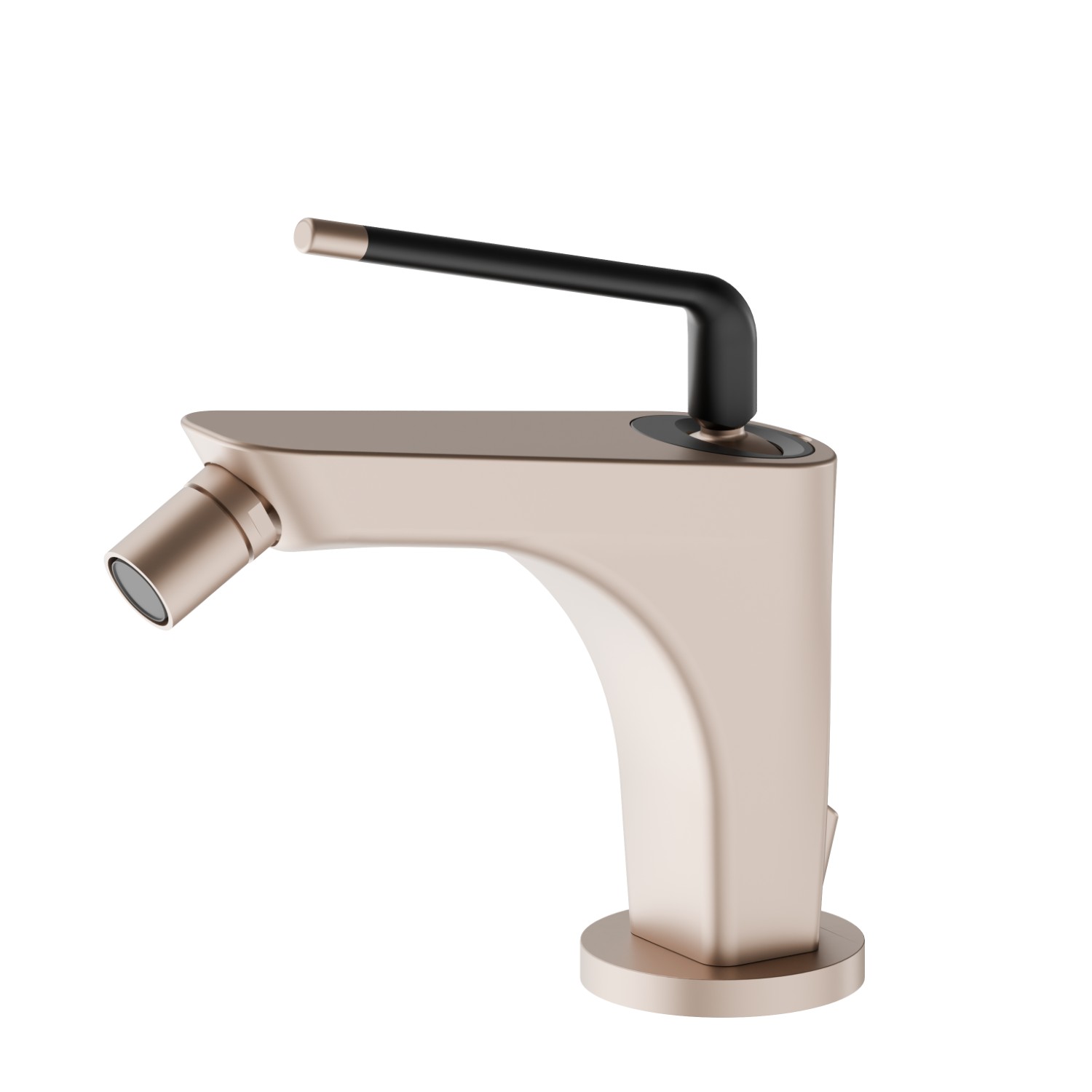 Miscelatore monocomando per bidet - finitura Copper Satin - Matt black