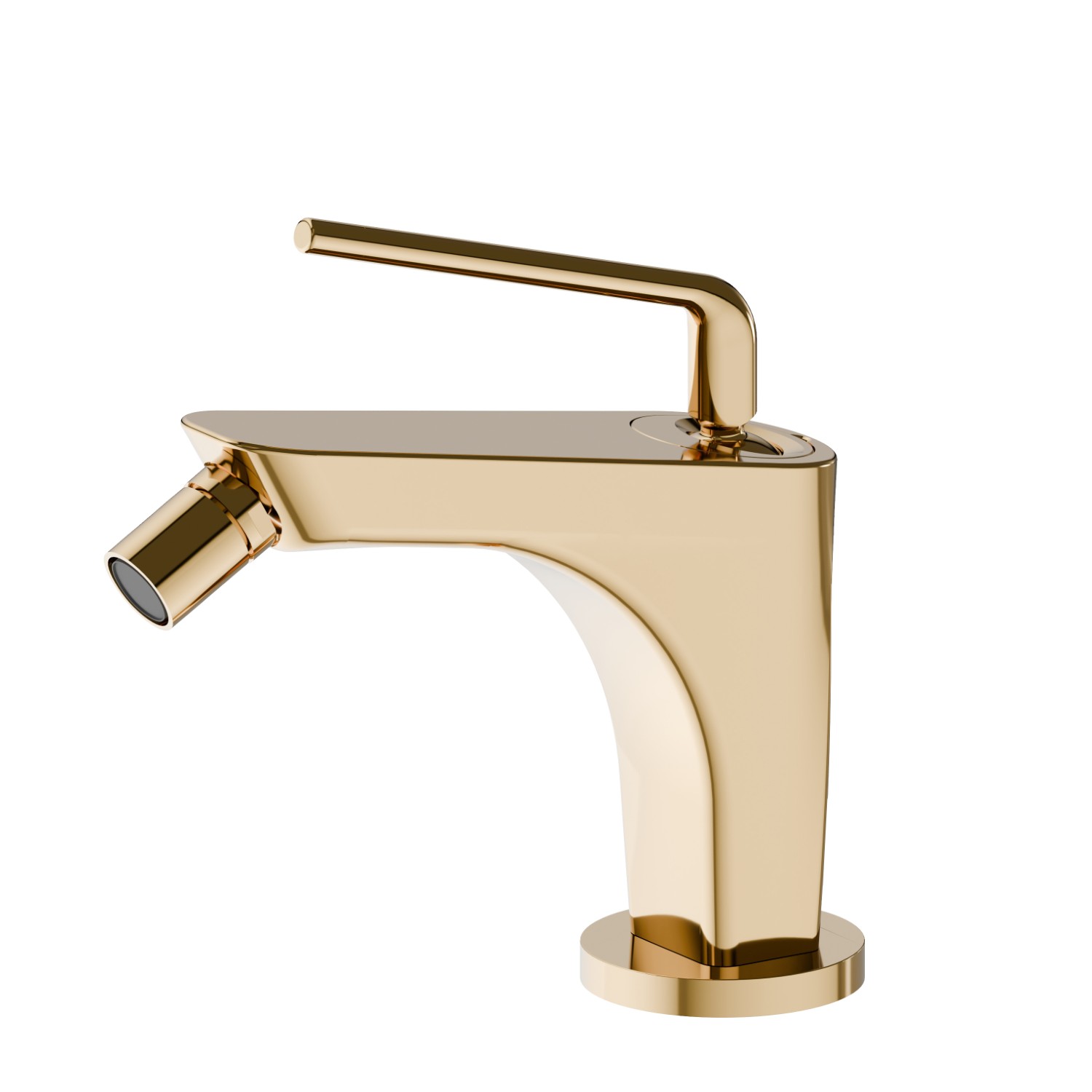 Single lever bidet mixer - finish PVD Glossy Gold