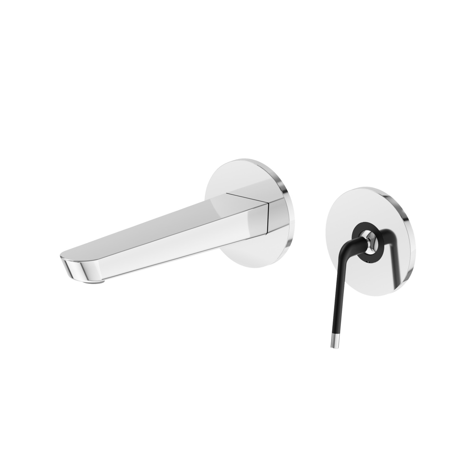 Single lever wall mixer group - finish Chrome - Matt Black