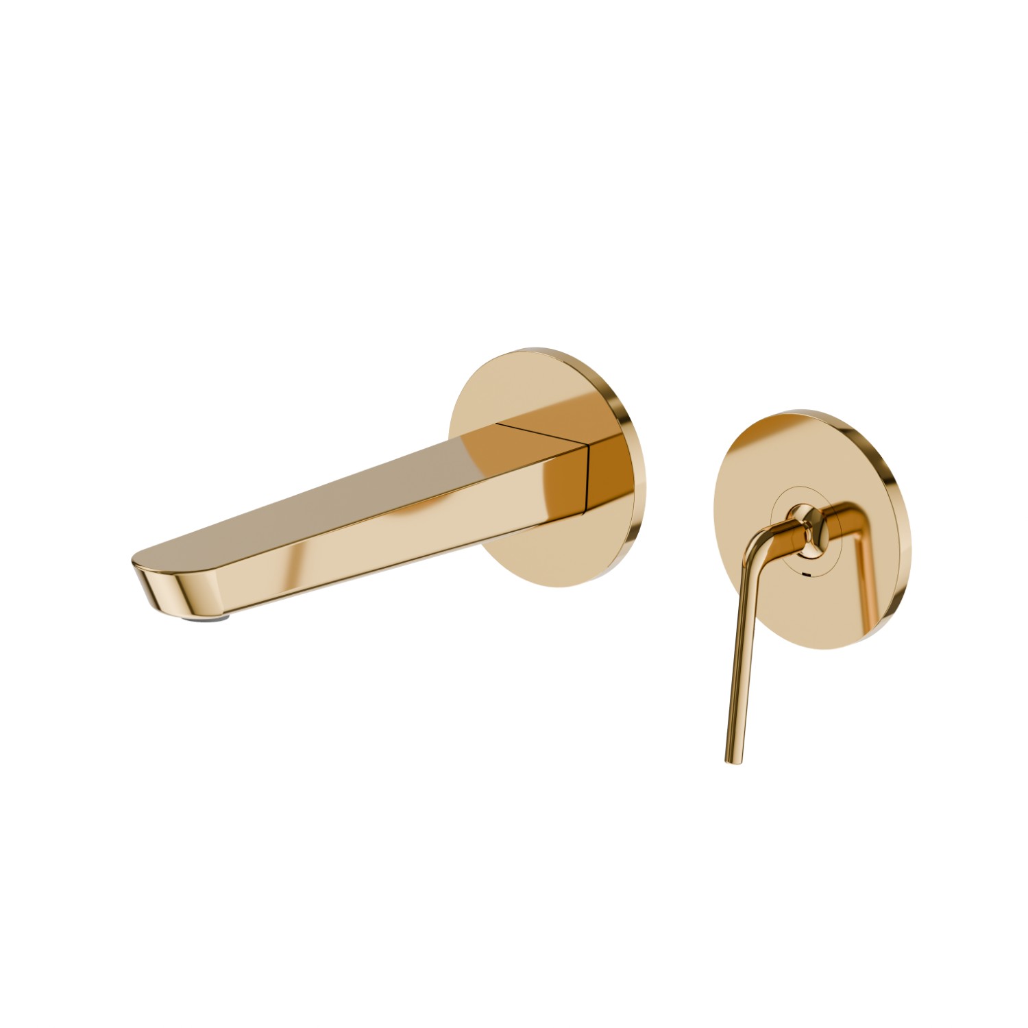 Single lever wall mixer group - finish PVD Glossy Gold