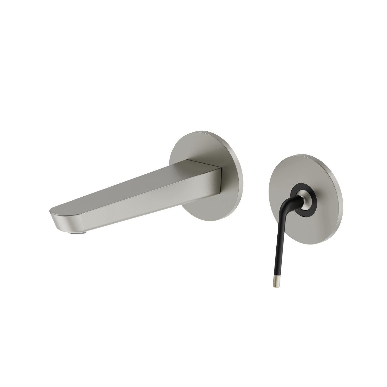 Single lever wall mixer group - finish Titanium Satin - Matt black