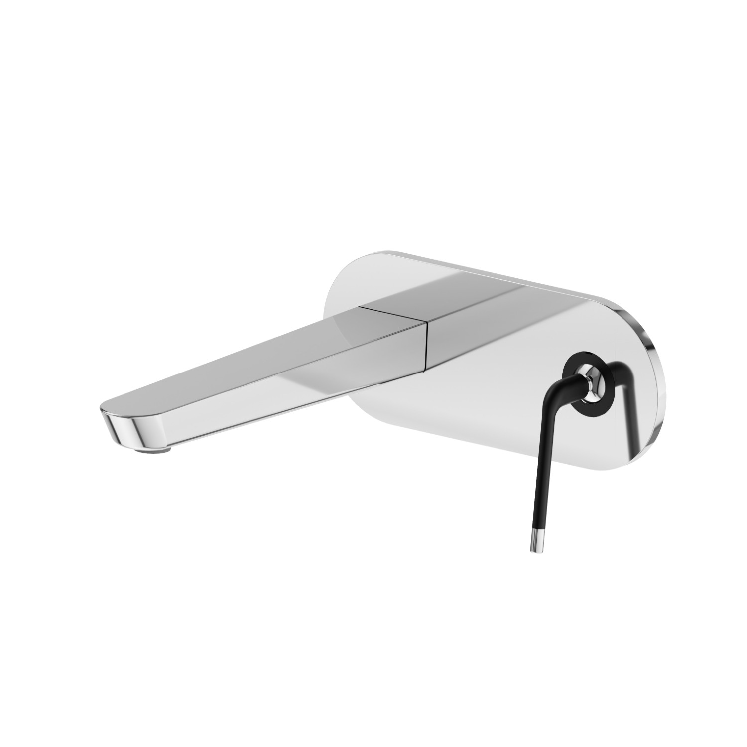 Single lever wall mixer group - finish Chrome - Matt Black