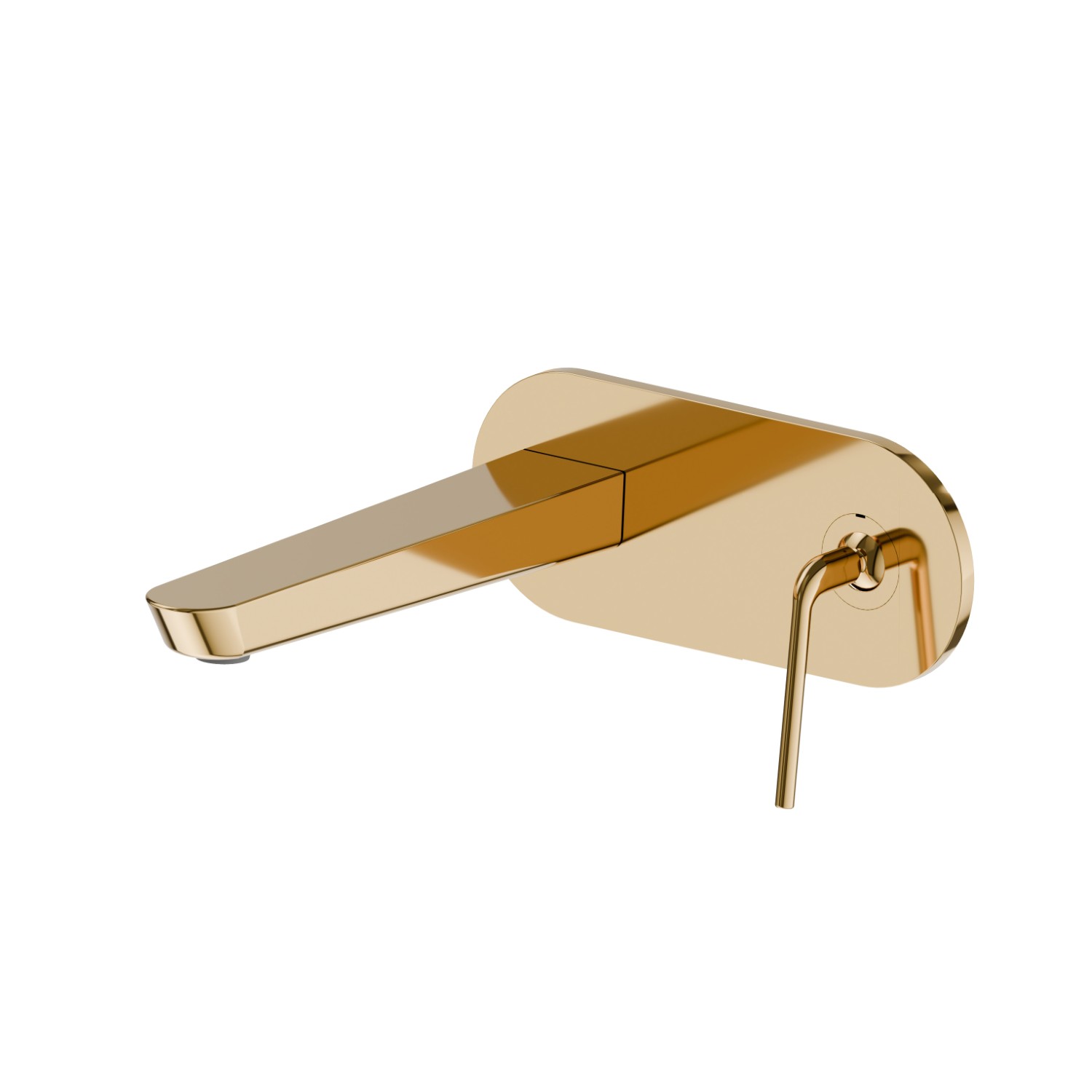 Single lever wall mixer group - finish PVD Glossy Gold