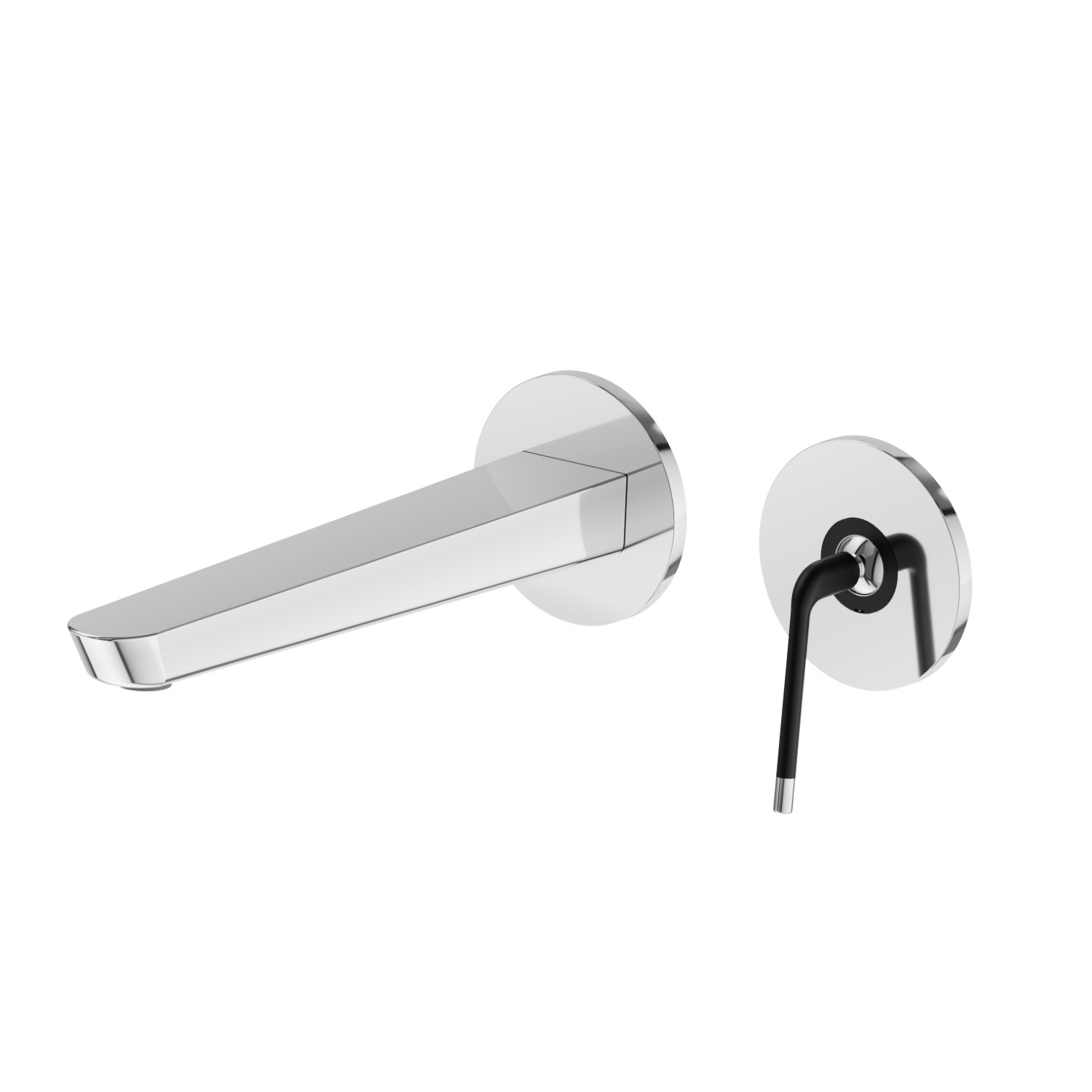 Single lever wall mixer group - finish Chrome - Matt Black