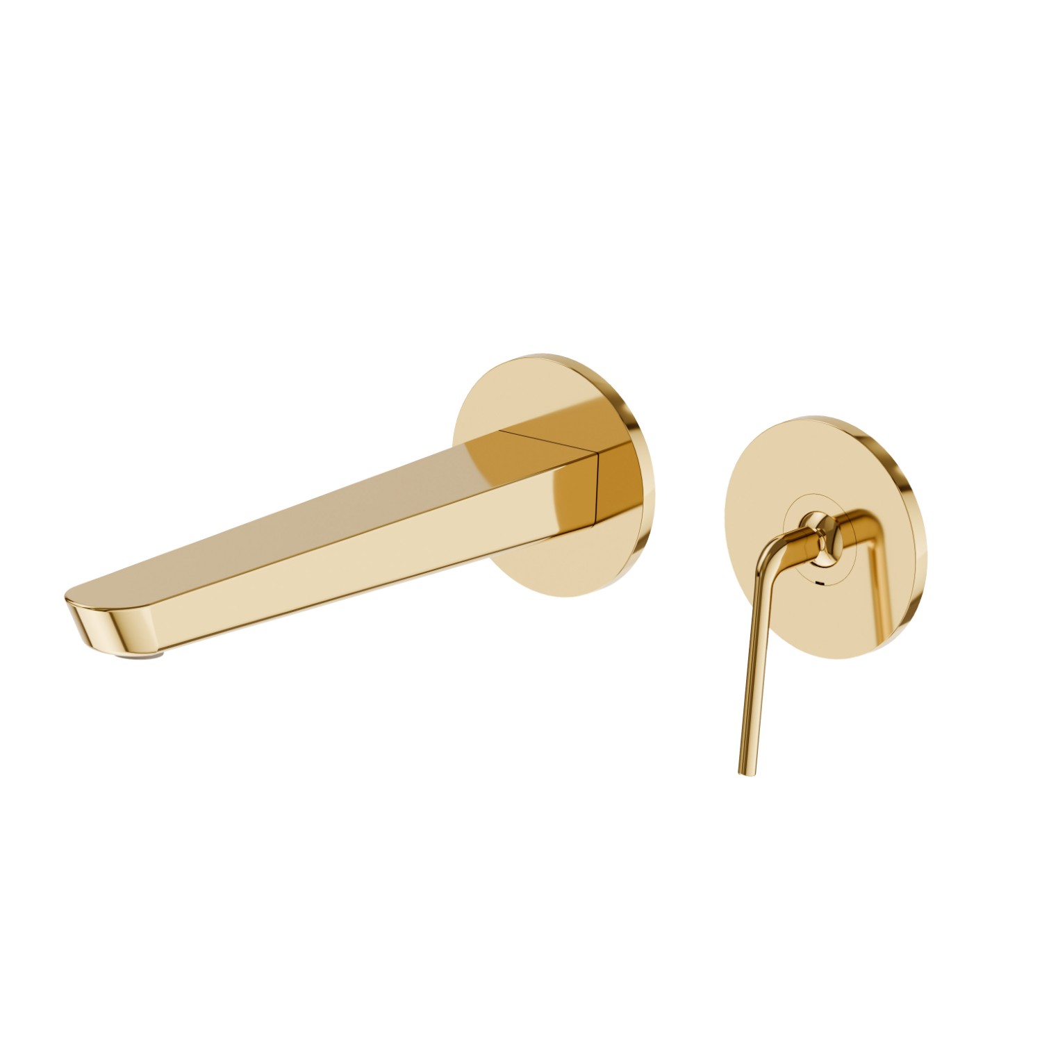 Single lever wall mixer group - finish PVD Glossy Gold