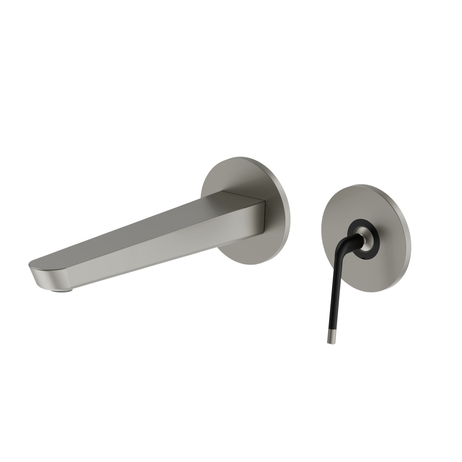 Single lever wall mixer group - finish Titanium Satin - Matt black