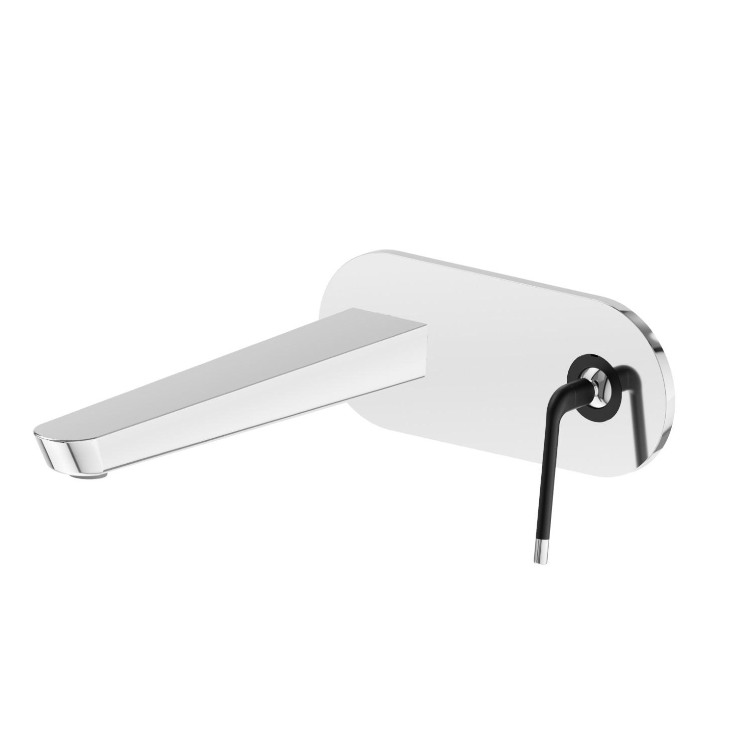 Gruppo miscelatore monocomando a parete per lavabo - finitura Chrome - Matt Black