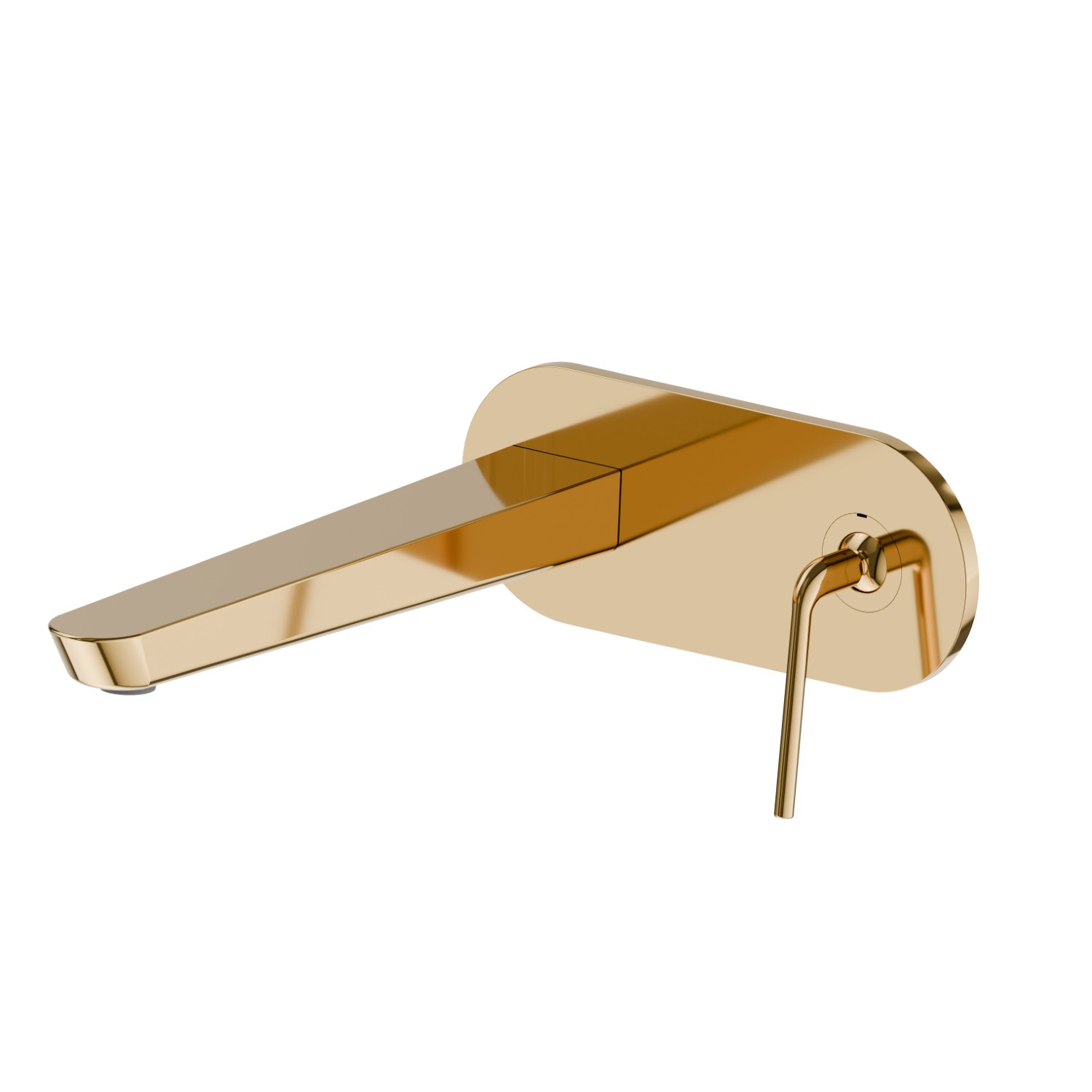 Gruppo miscelatore monocomando a parete per lavabo - finitura PVD Glossy Gold