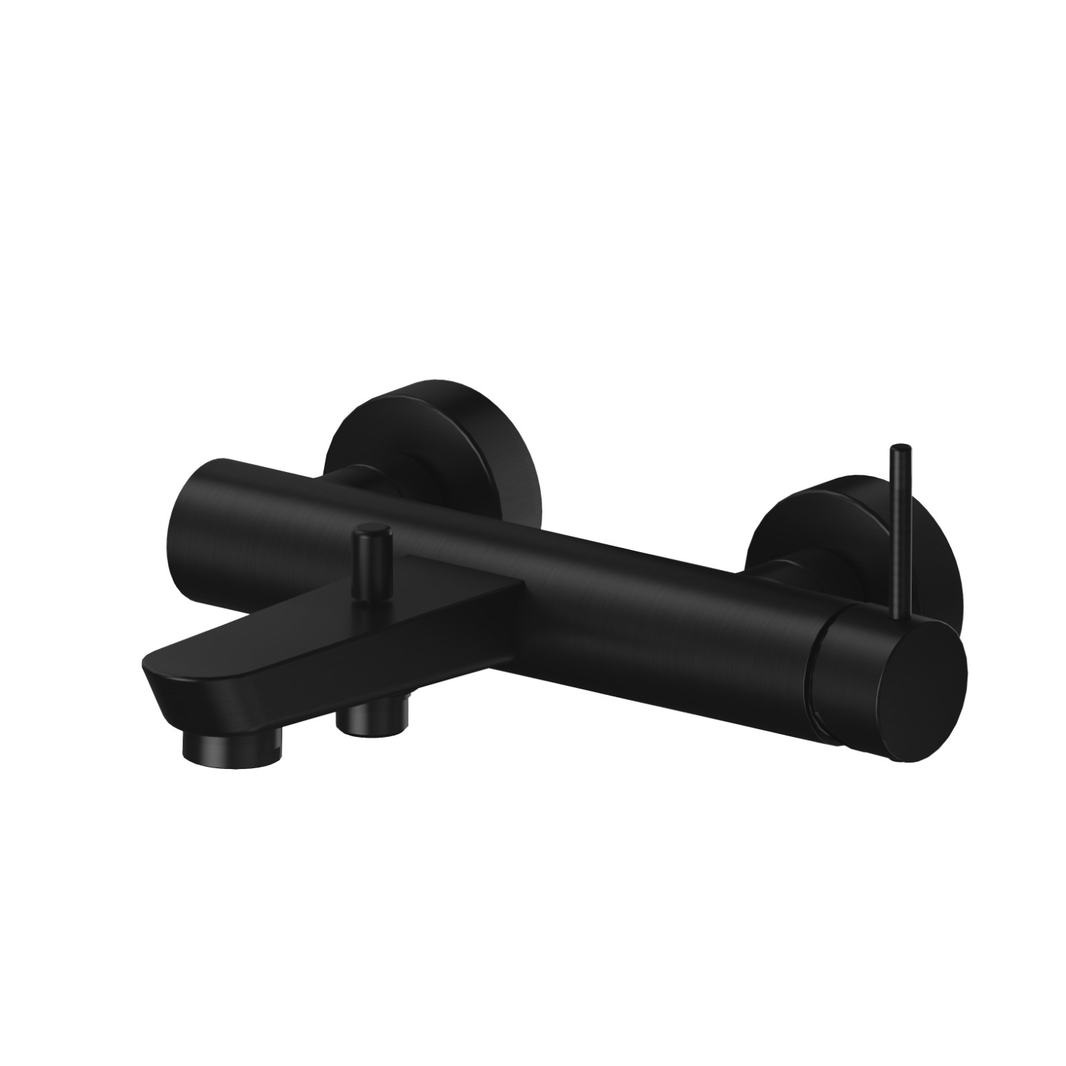 Single lever exposed bath mixer automatic diverter bath/shower set - finish Matt Black