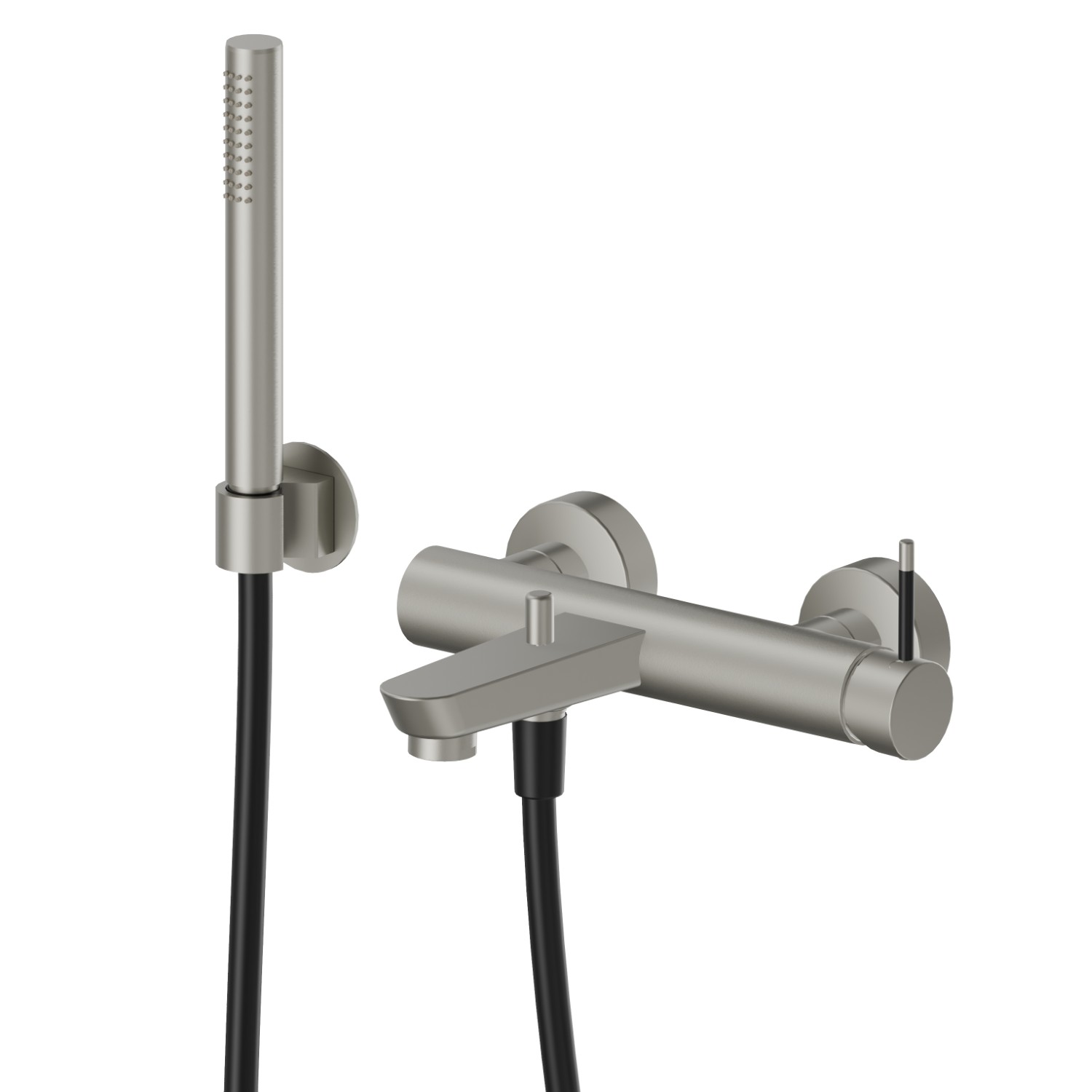 Complete bath group - finish Titanium Satin - Matt black