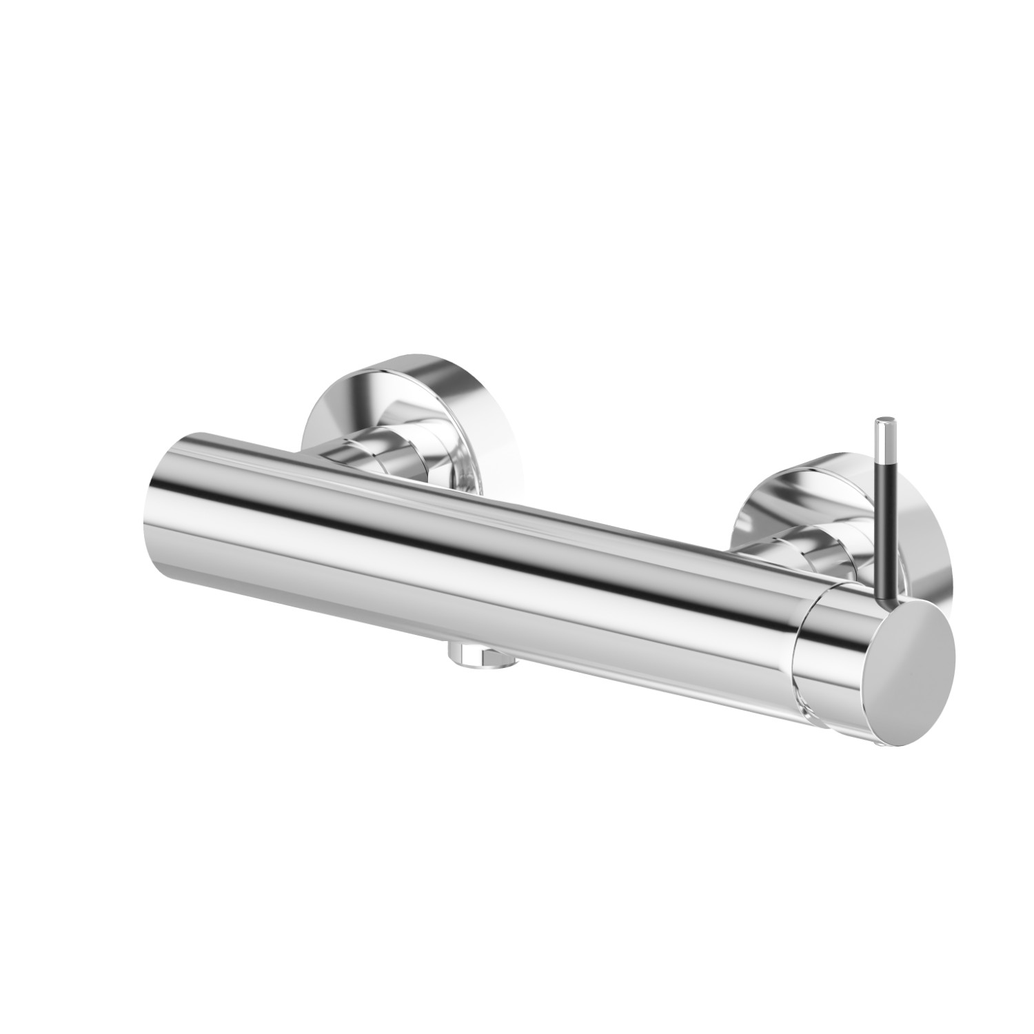 Single lever exposed shower mixer - finish Chrome - Matt Black