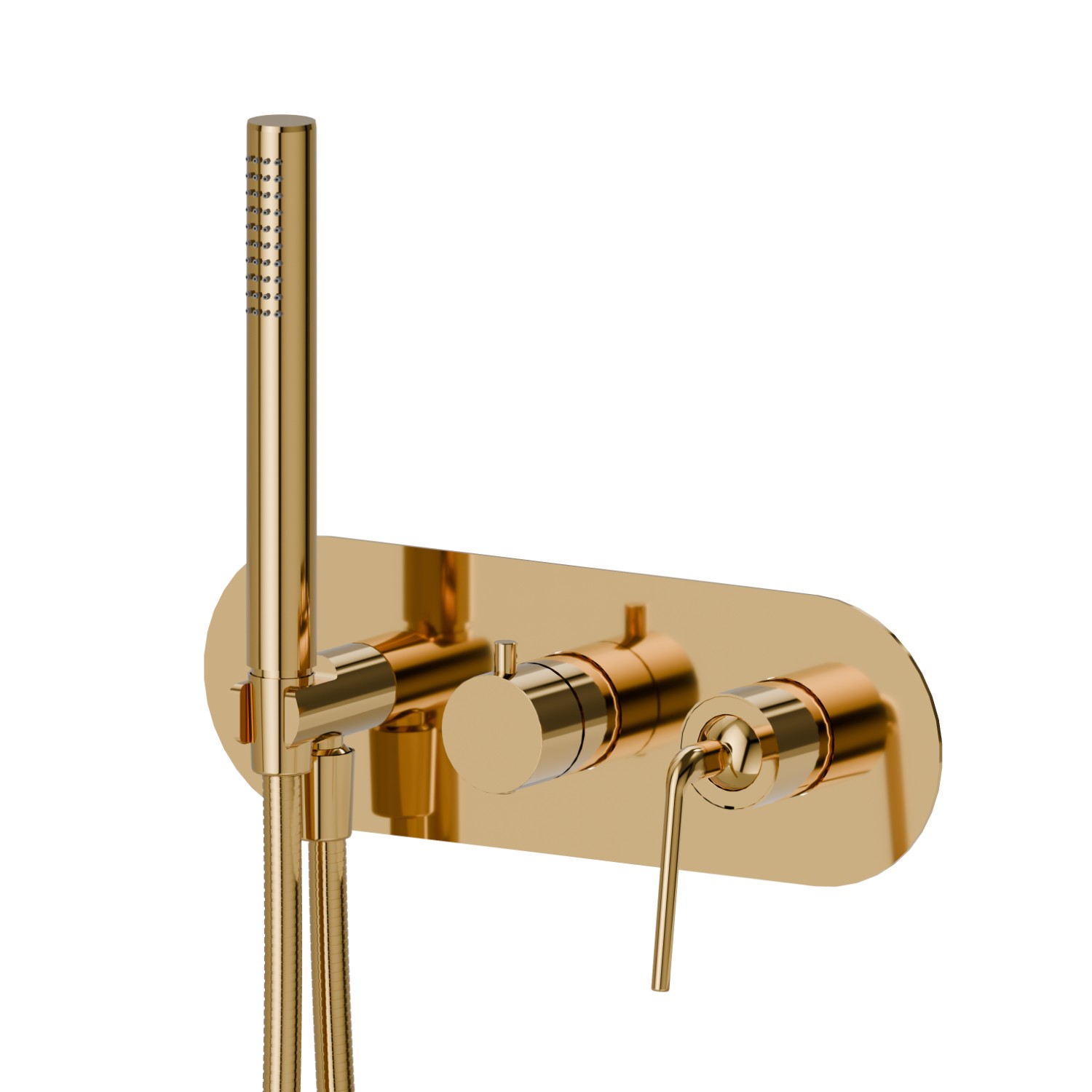 Complete concealed shower group - finish PVD Glossy Gold