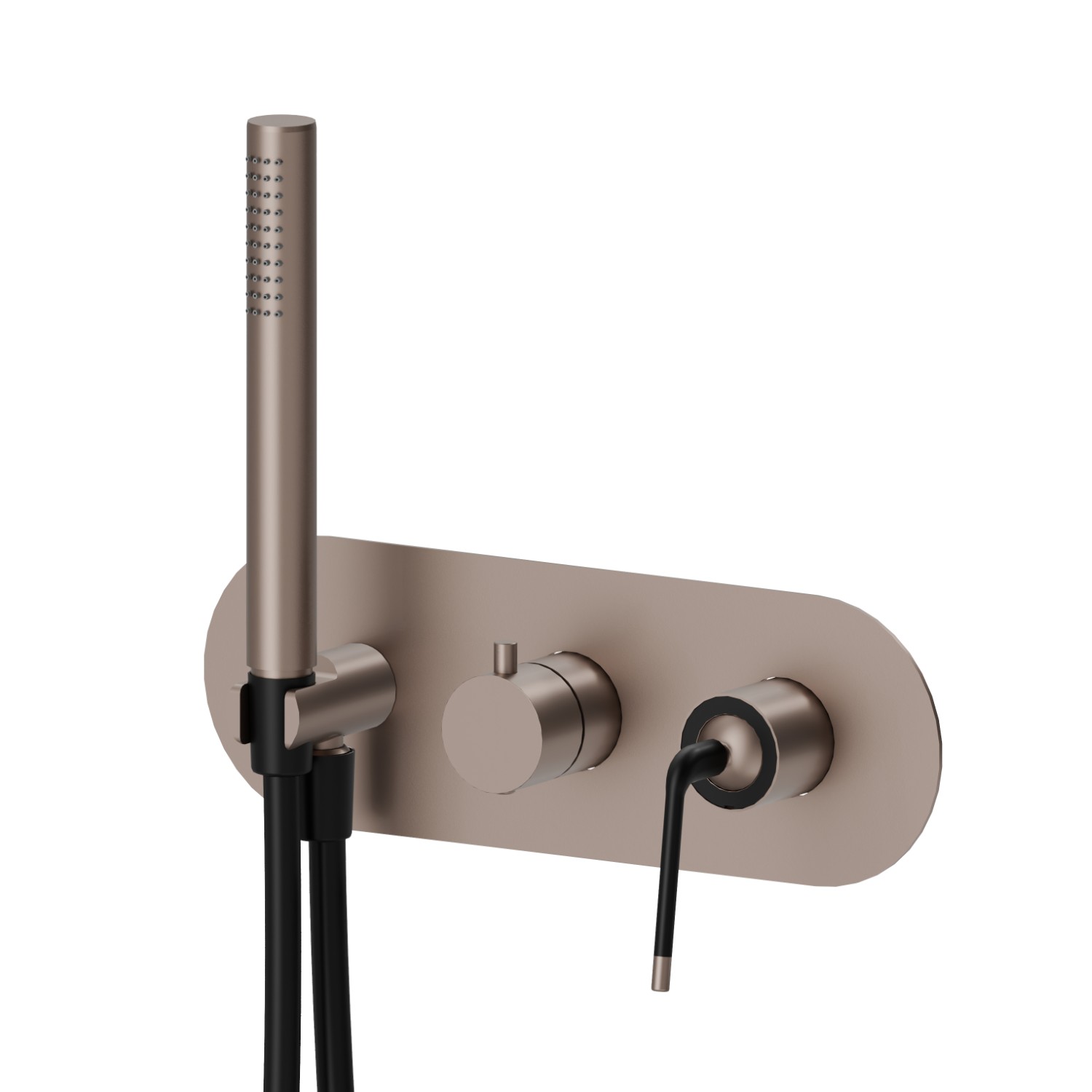 Complete concealed shower group - finish Copper Glossy