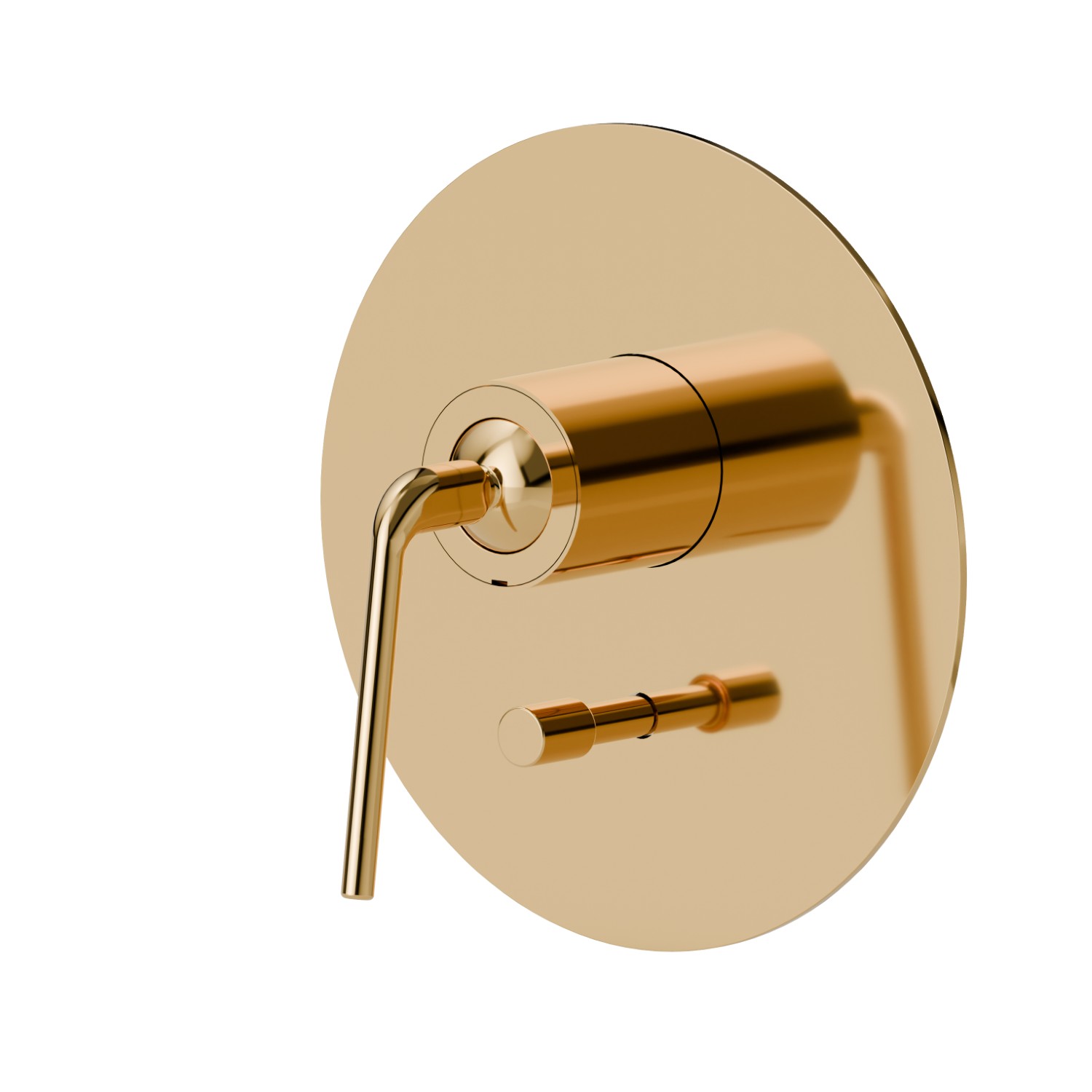 Mitigeur encastré 2 sorties avec inverseur automatique (entrées et sorties de 1/2”) - finition PVD Glossy Gold