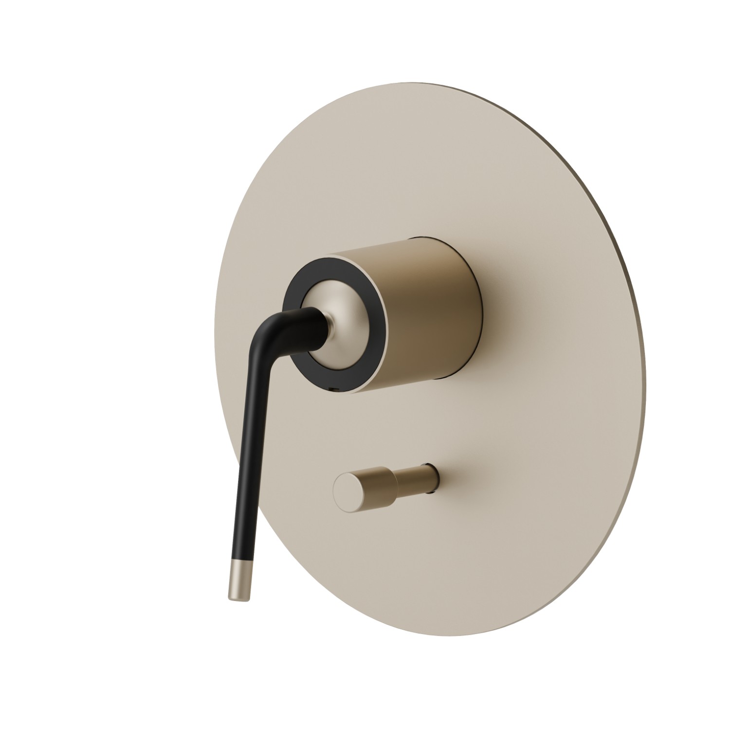 Miscelatore monocomando ad incasso con deviatore automatico a 2 uscite - finitura Gold Satin - Matt black