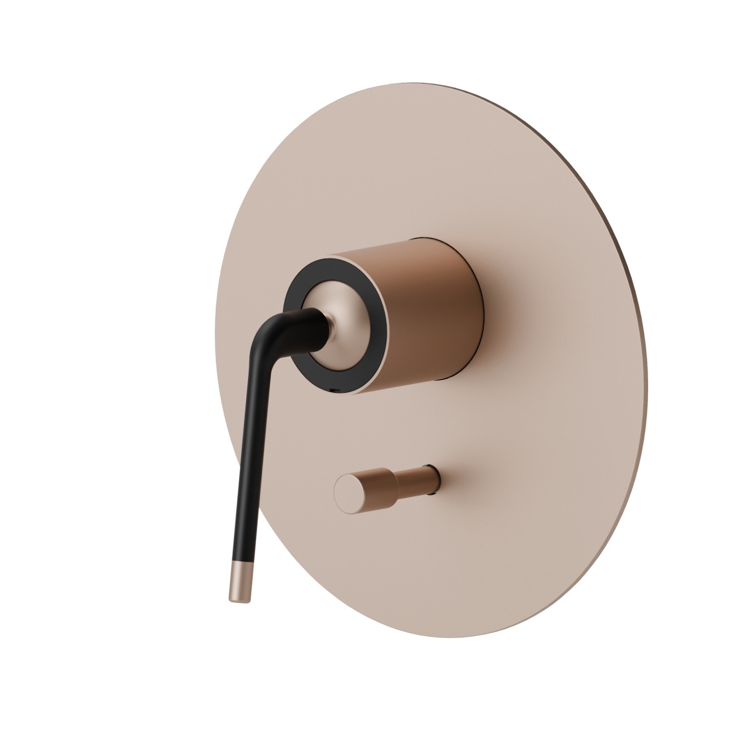 Einbau-einhebelmischer mit automatischer umstellung mit 2-wege, 1/2” ein- und ausgänge - oberfläche Copper Satin - Schwarz matt