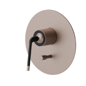 Single lever concealed mixer with 2 ways out automatic diverter - finish Copper Glossy
