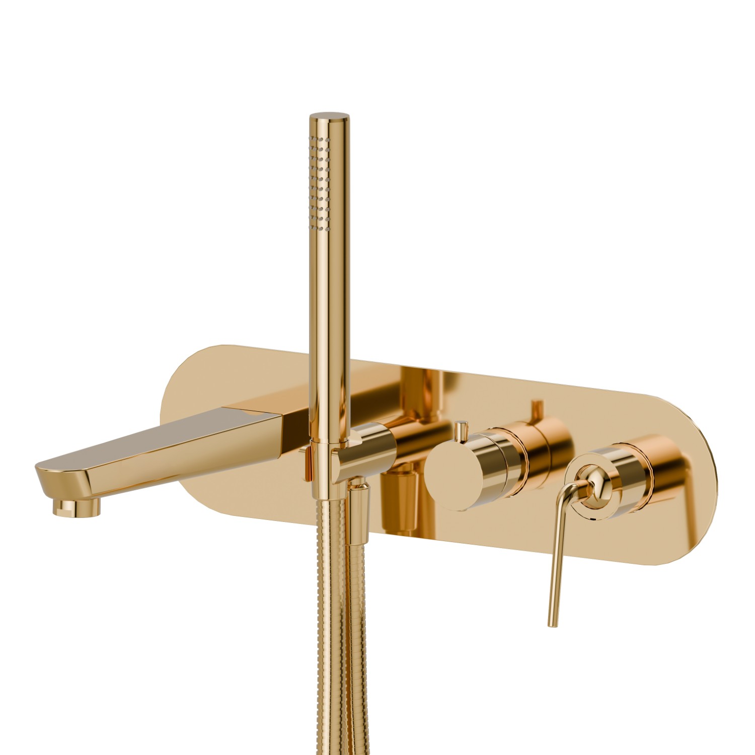 Complete concealed shower group - finish PVD Glossy Gold
