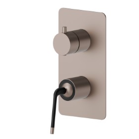 Single lever concealed mixer with 2 ways out automatic diverter - finish Copper Glossy