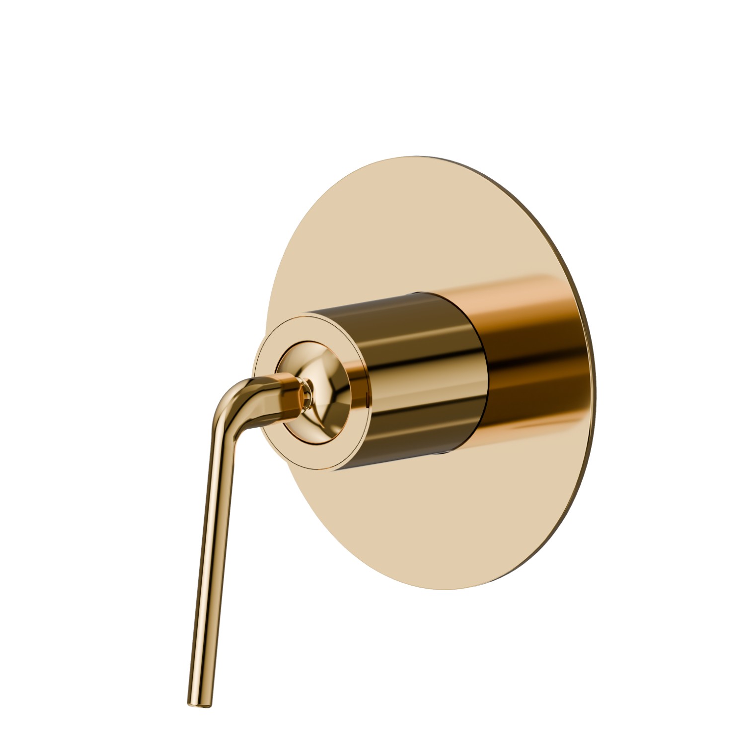One way out single lever concealed mixer, 1/2” connections. External part - finish PVD Glossy Gold