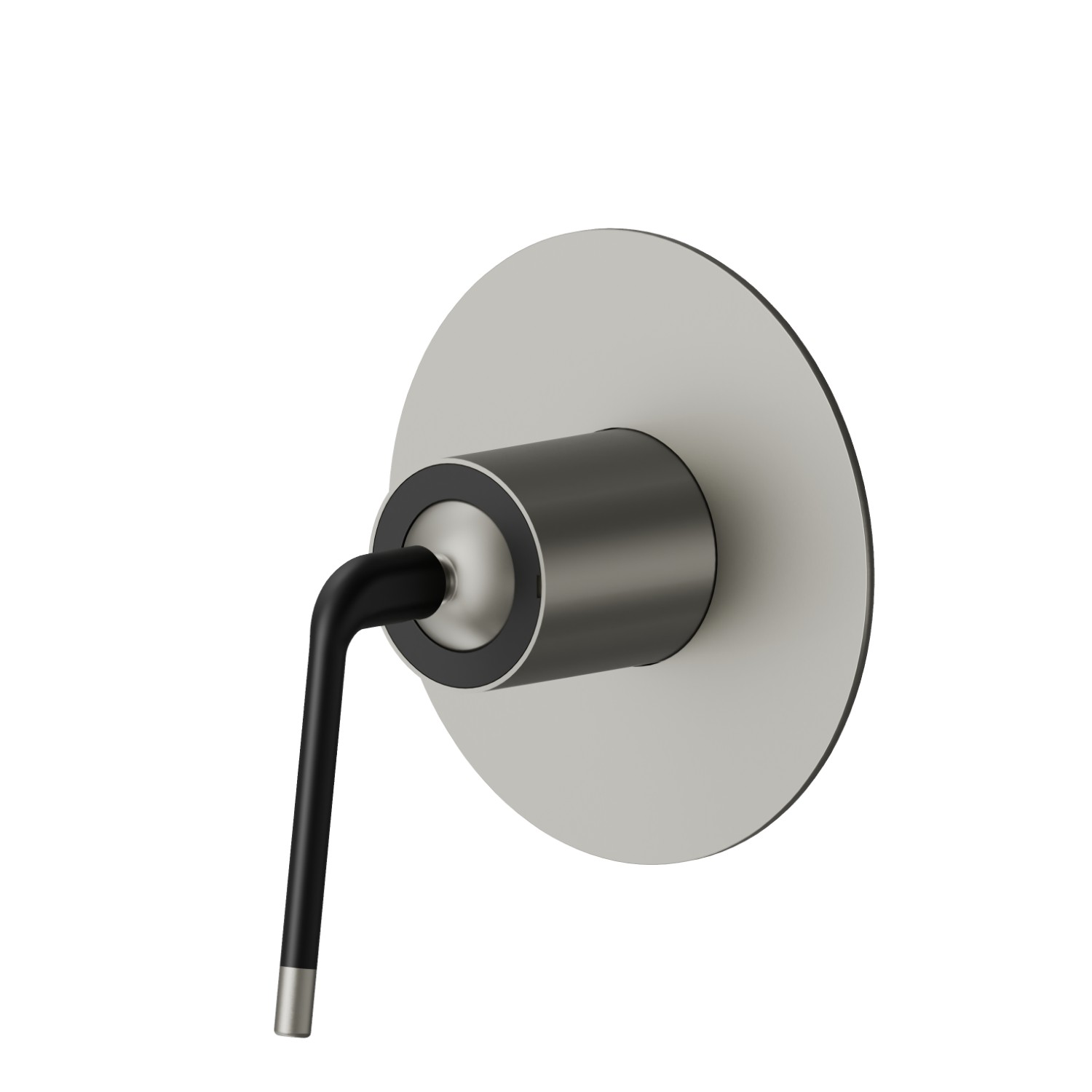 One way out single lever concealed mixer, 1/2” connections. External part - finish Titanium Satin - Matt black