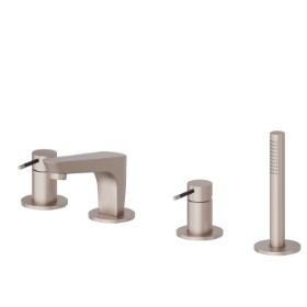 4-hole complete set of deck-mounted mixer - finish Copper Glossy