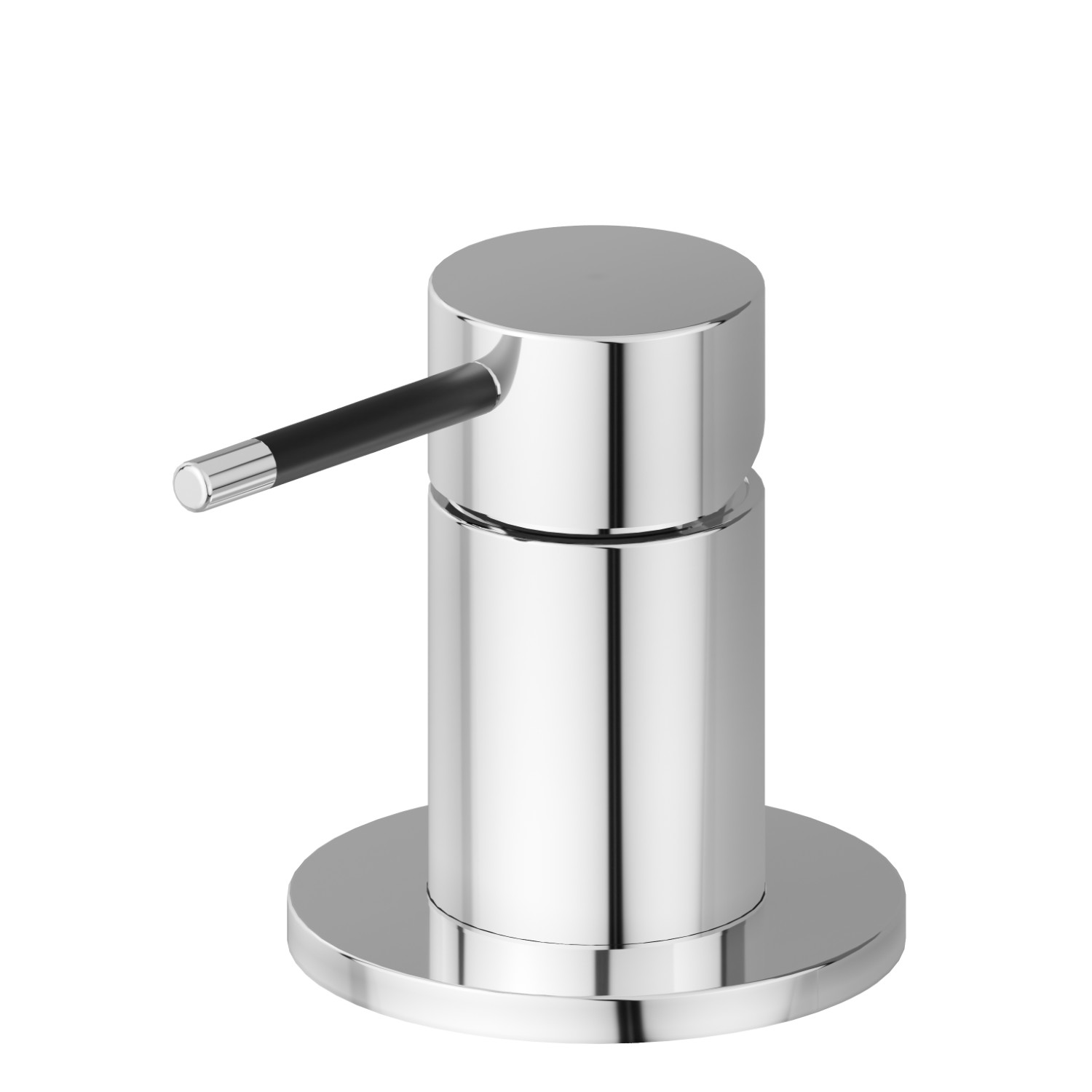 Deck-mounted mixer - finish Chrome - Matt Black