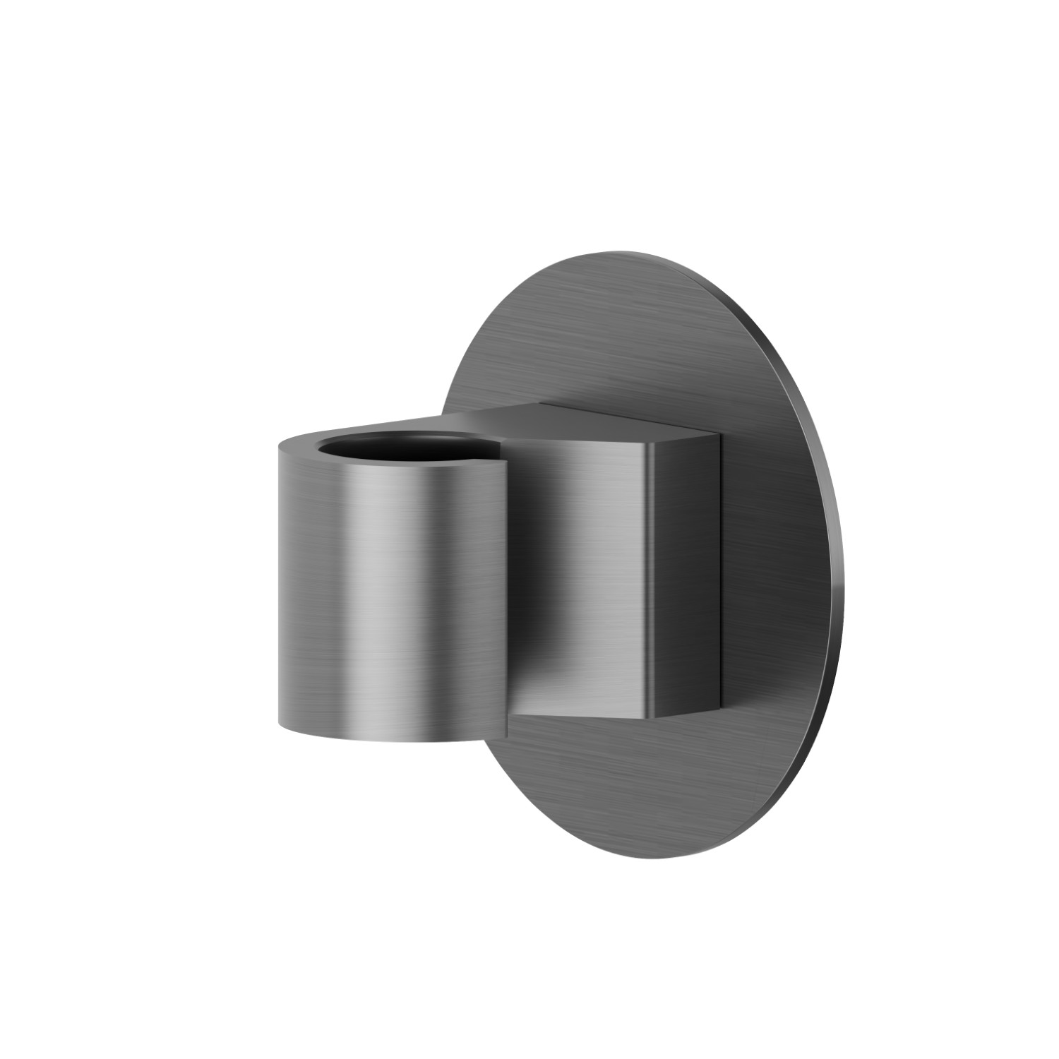 Supporto fisso a parete.
Ø70mm. - finitura PVD Brushed Gun Metal
