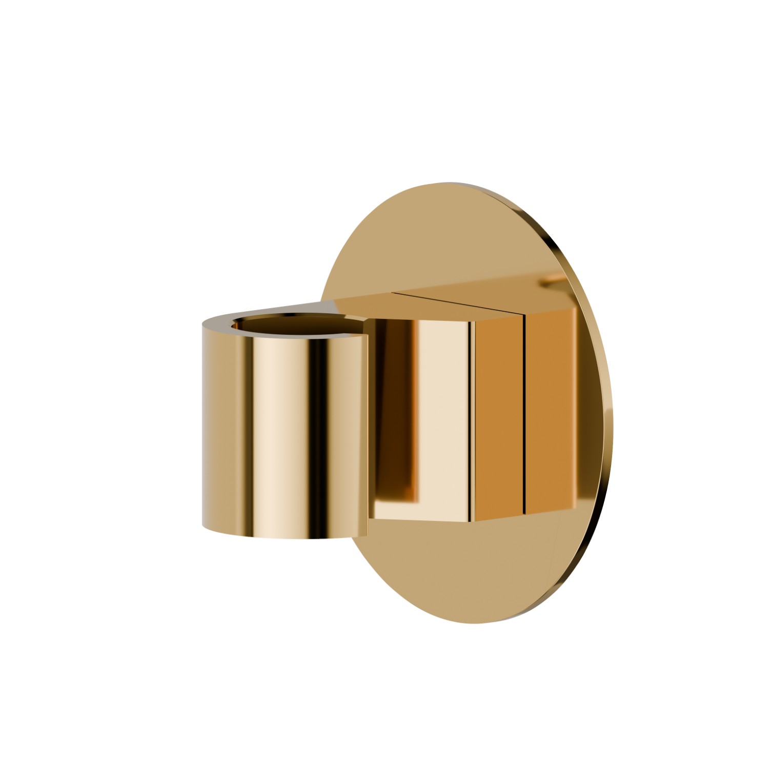 Suppor fixe mural. Ø70mm - finition PVD Glossy Gold