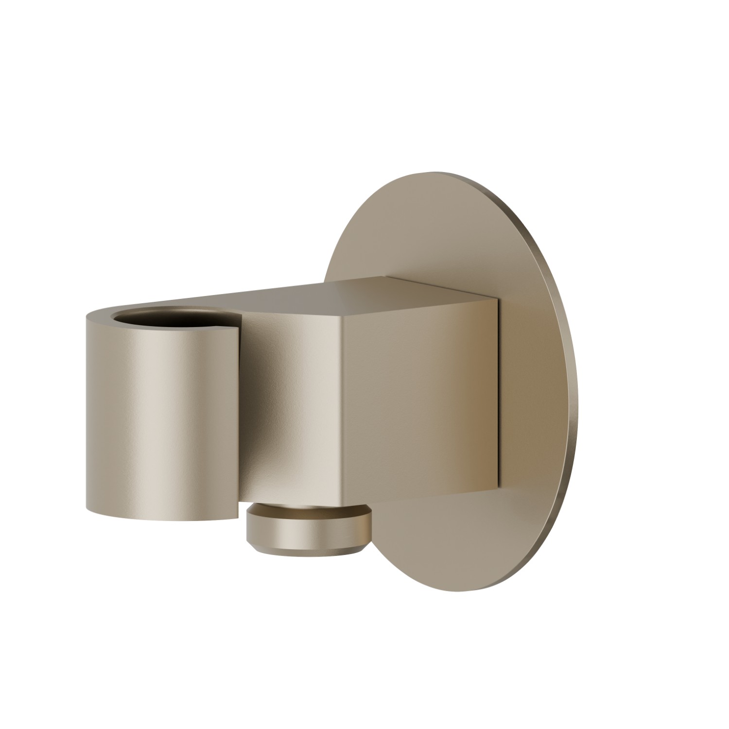 Supporto fisso a parete con presa acqua da 1/2”.
Ø70mm. - finitura Gold Satin