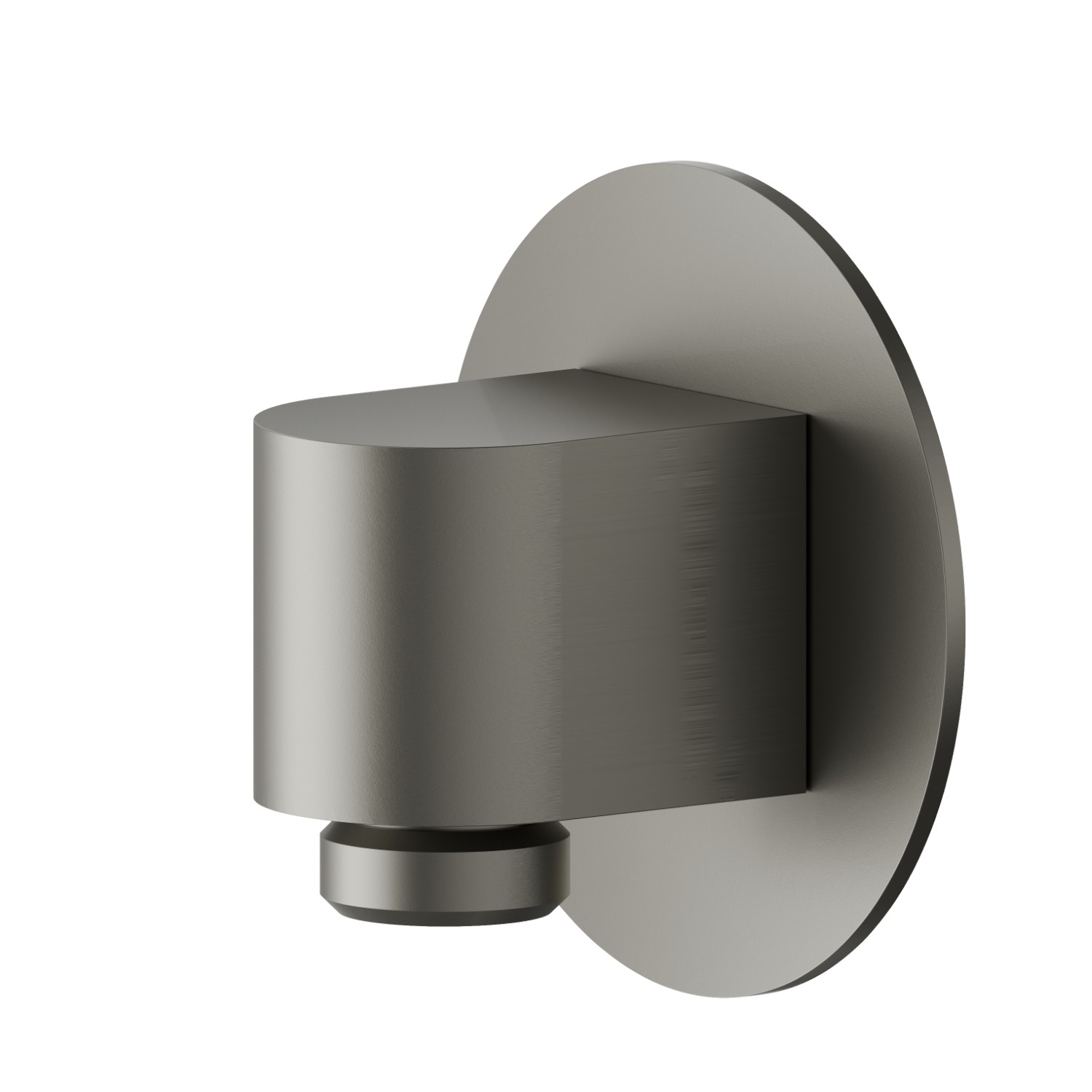 Wall union. Ø70mm - finish Titanium Satin