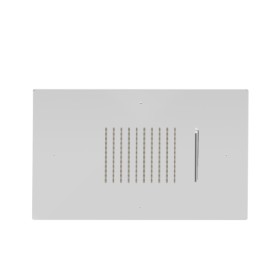 Steel squared concealed head shower with raining jet and waterfall jet. 400x400 mm - finish Chrome