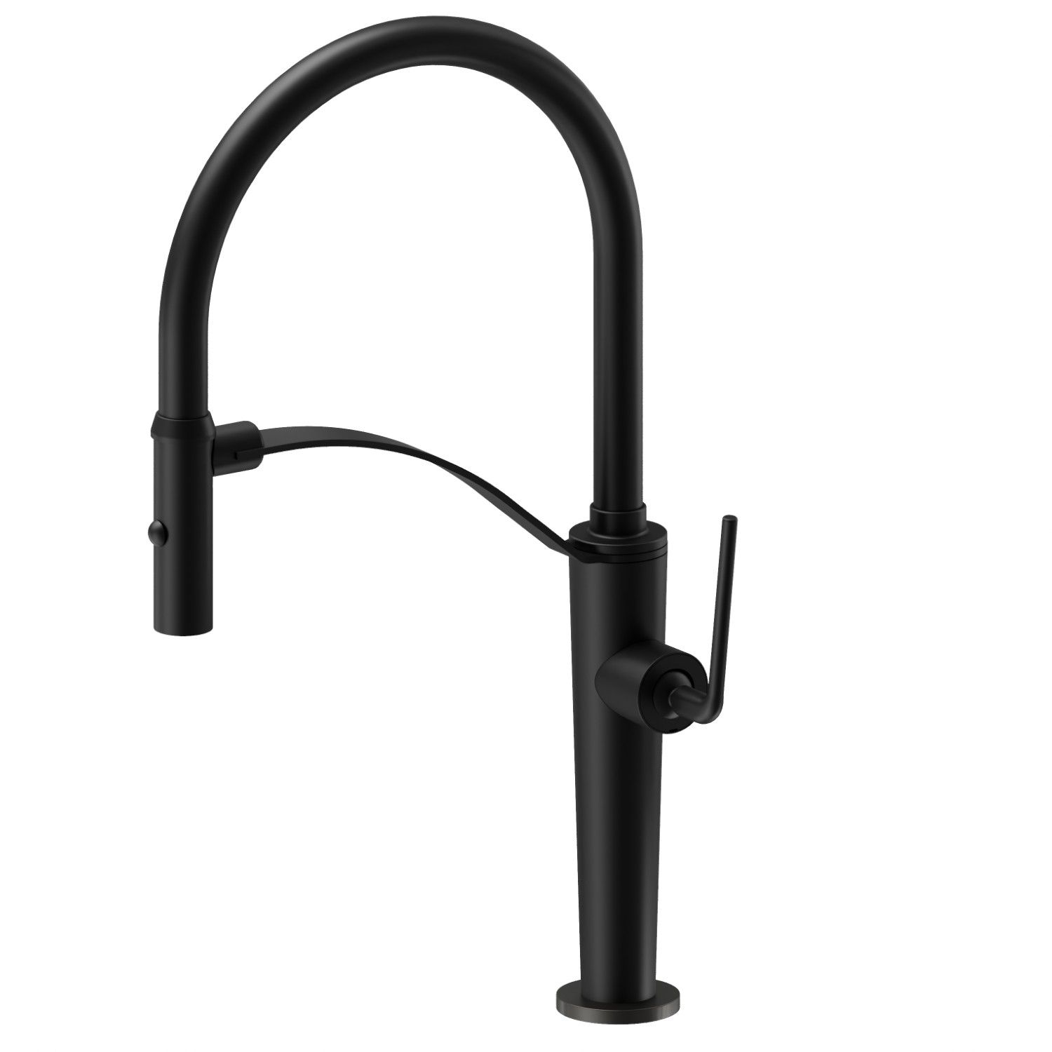 Semi-professional single-lever sink mixer with swivel and adjustable spout.
Double-jet flow - finish Matt Black