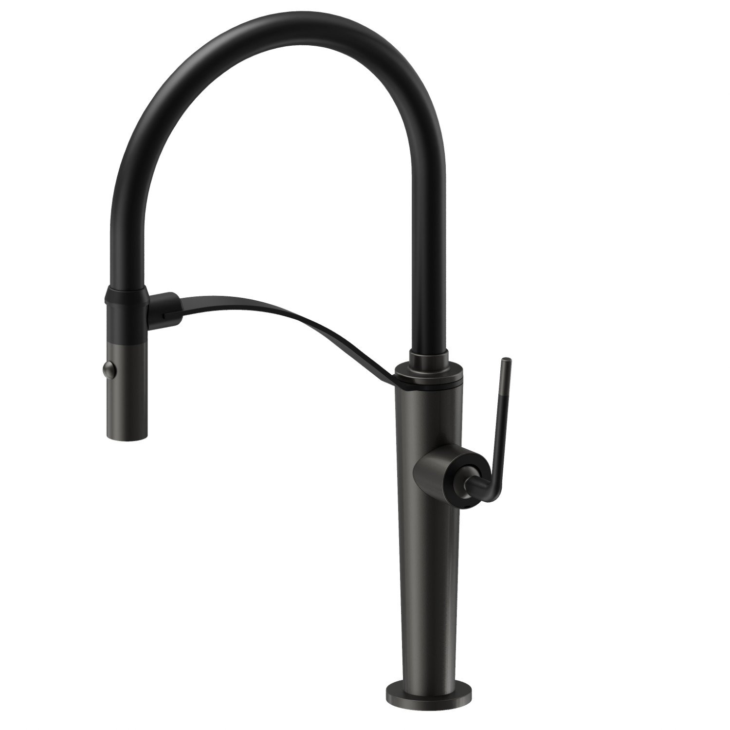 Semi-professional single-lever sink mixer with swivel and adjustable spout.
Double-jet flow - finish Carbon Satin