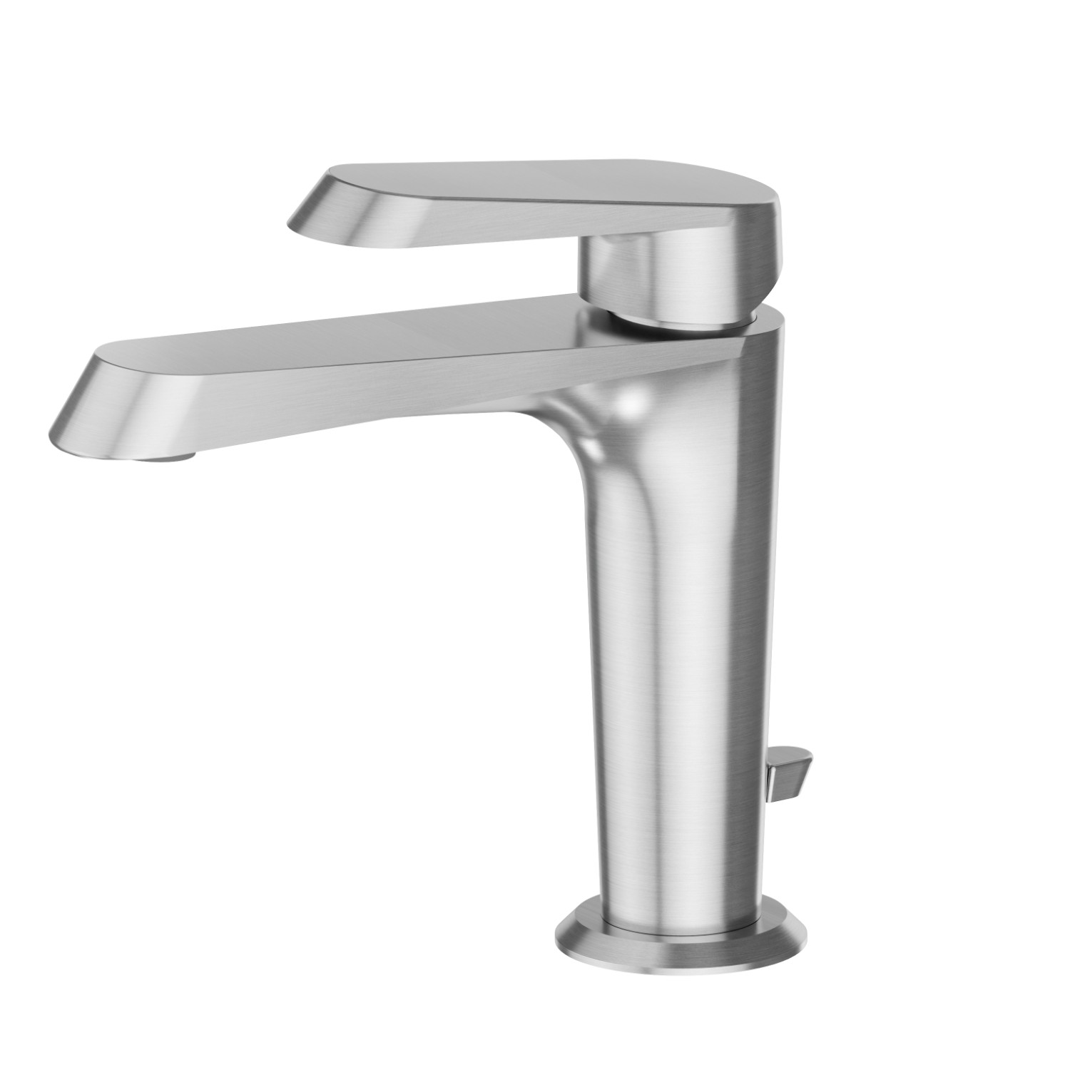 Single lever basin mixer - finish PVD Brushed steel