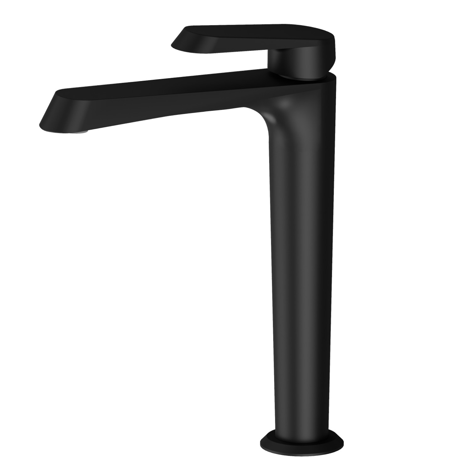 Single lever basin mixer, high version, for above counter basin - finish Matt Black