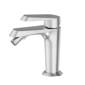 Single lever bidet mixer - finish PVD Brushed steel