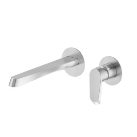 Single lever wall mixer group  - finish PVD Brushed steel
