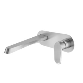 Single lever wall mixer group  - finish PVD Brushed steel