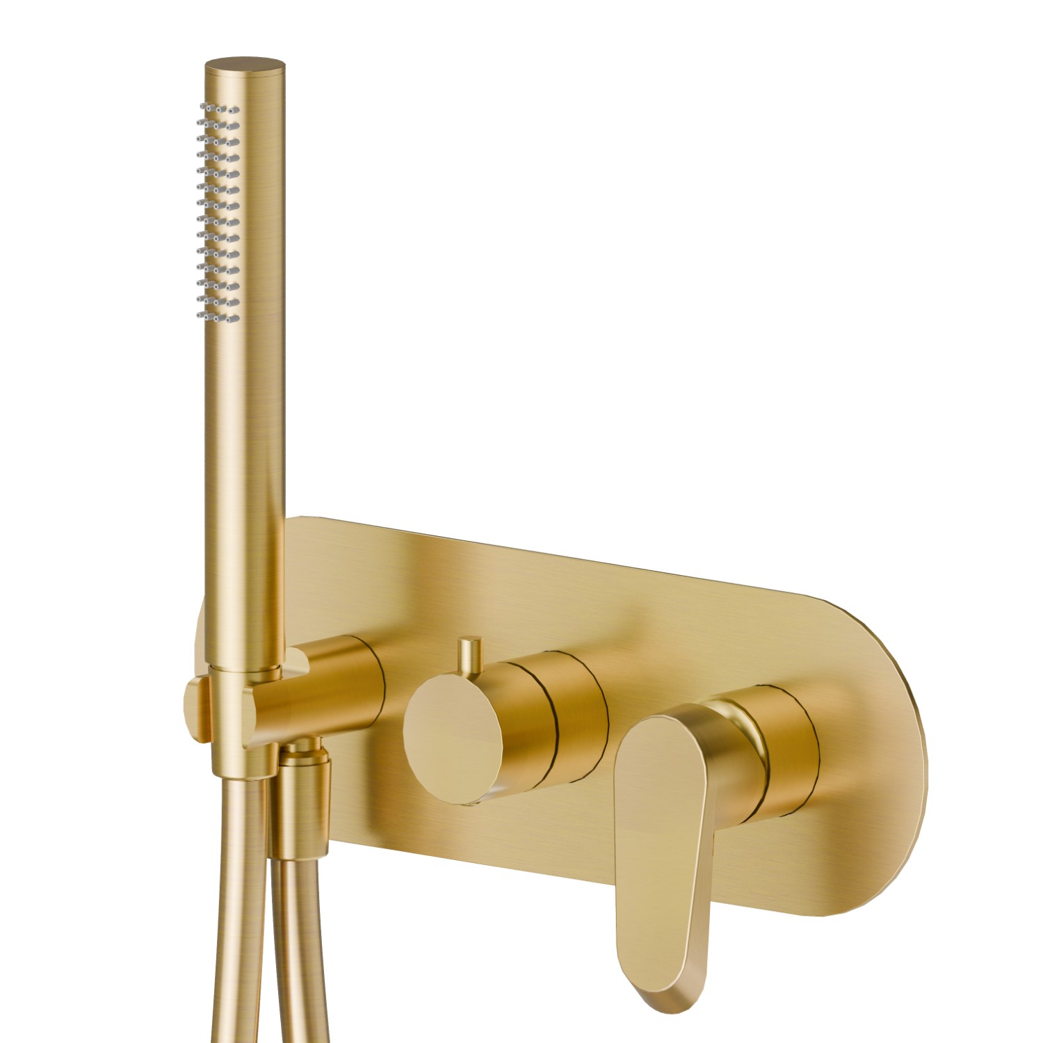 Complete concealed shower group - finish PVD Brushed Gold