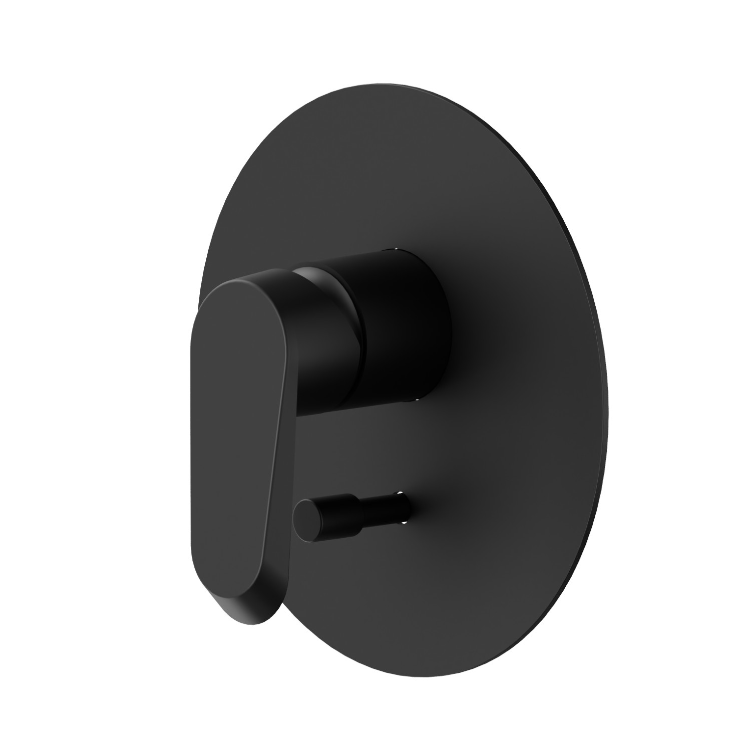 Einbau-einhebelmischer mit automatischer umstellung mit 2-wege, 1/2” ein- und ausgänge. Außenteil - oberfläche  Schwarz matt