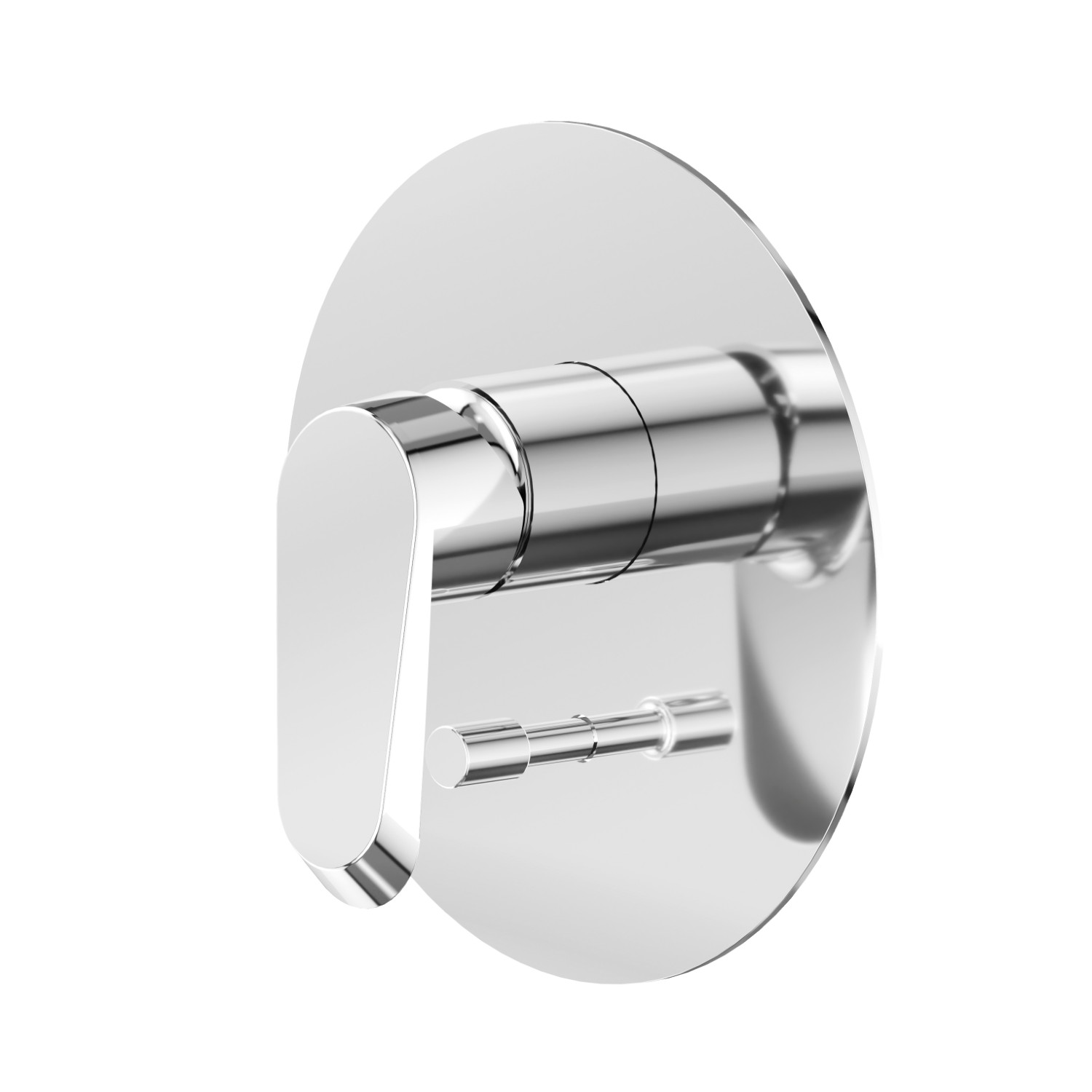 Single lever concealed mixer with 2 ways out automatic diverter. External part. 1/2” connections - finish Chrome