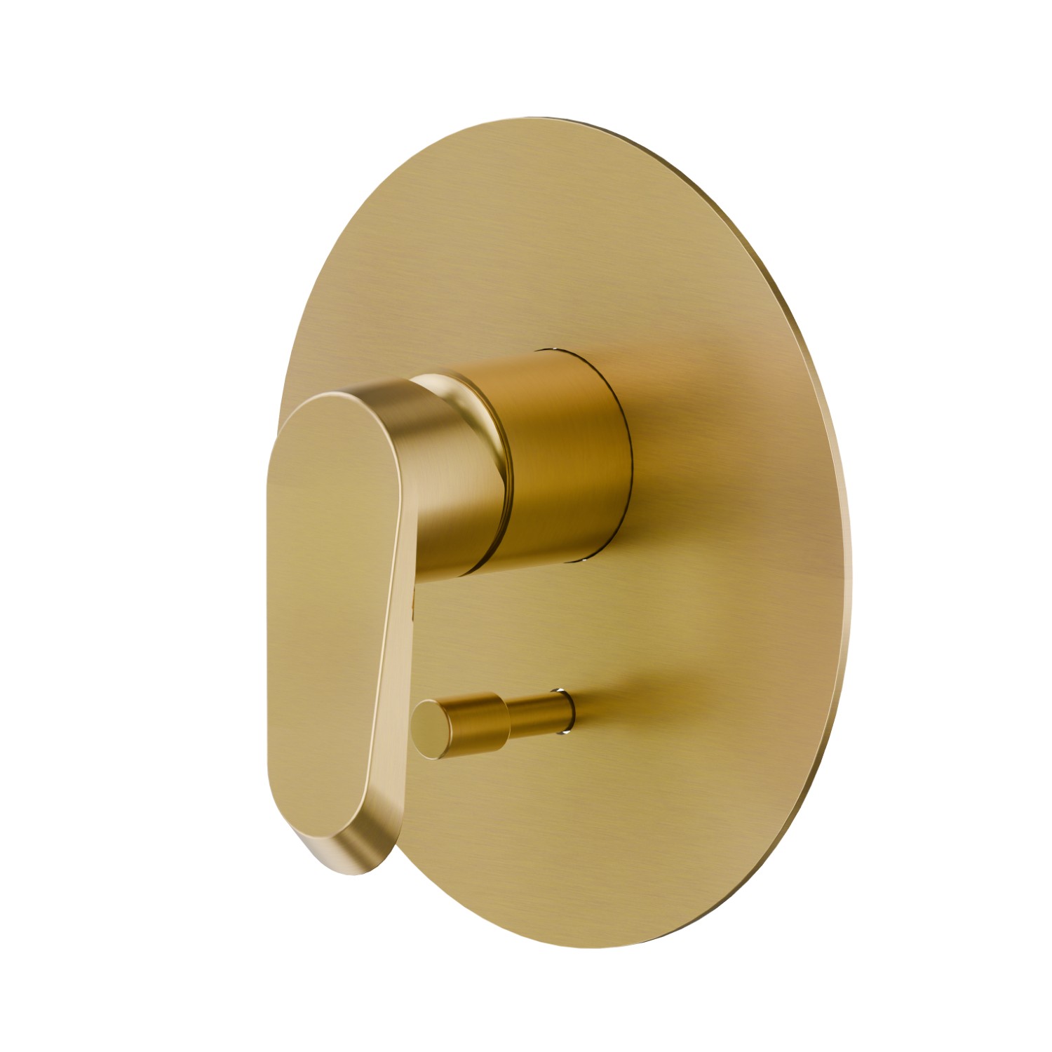 Single lever concealed mixer with 2 ways out automatic diverter. External part. 1/2” connections - finish PVD Brushed Gold